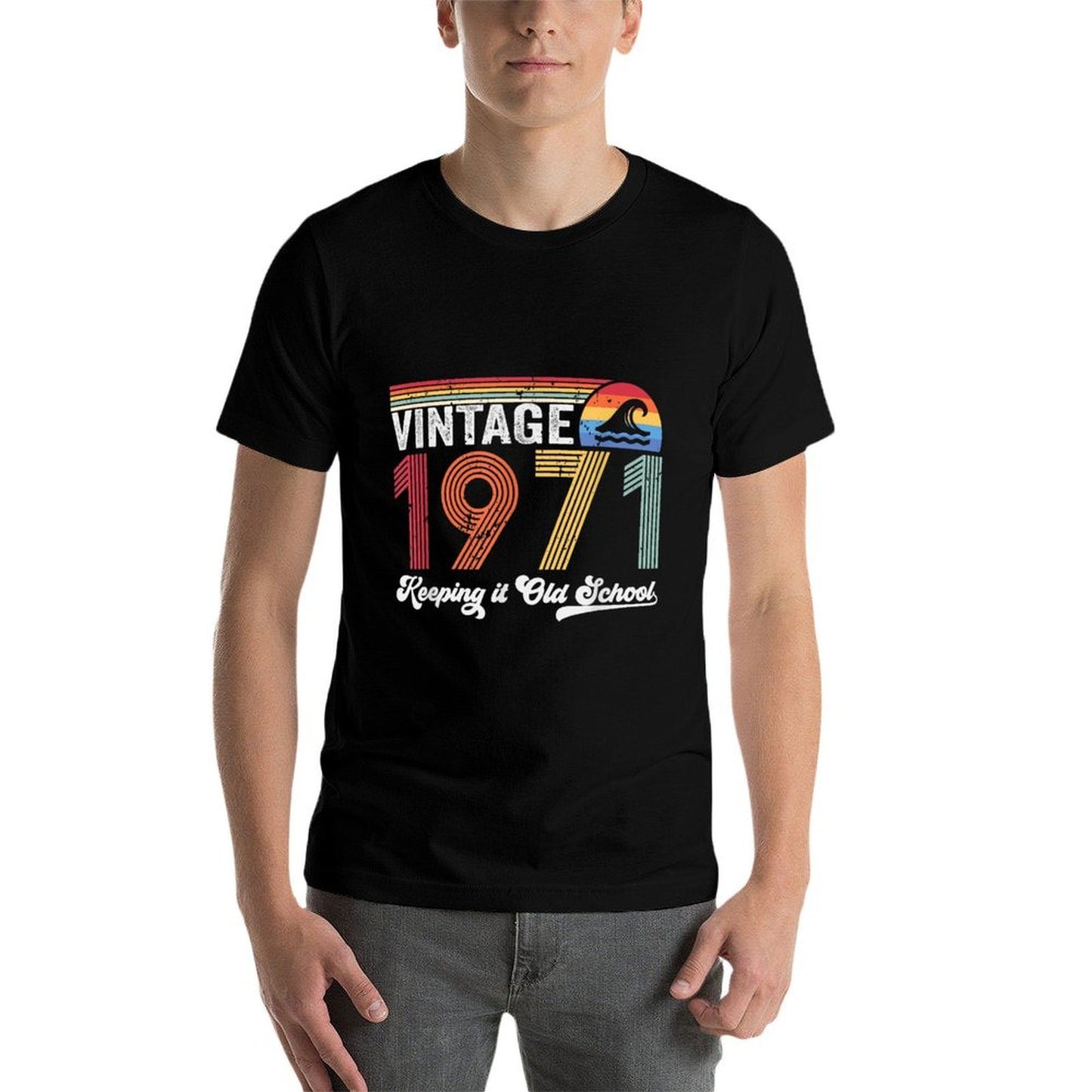 Vintage Keeping It Old School Since 1971 50th Birthday Gift Affordable Price T-Shirt