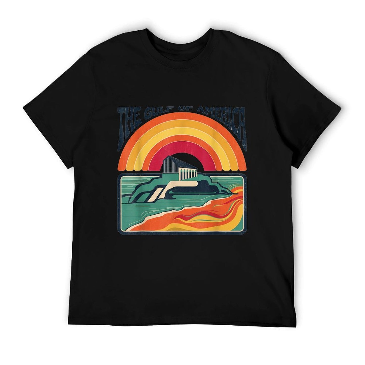 Retro Gulf Of USA America Gulf of Mexico Or America Wrinkle-resistant T-Shirt