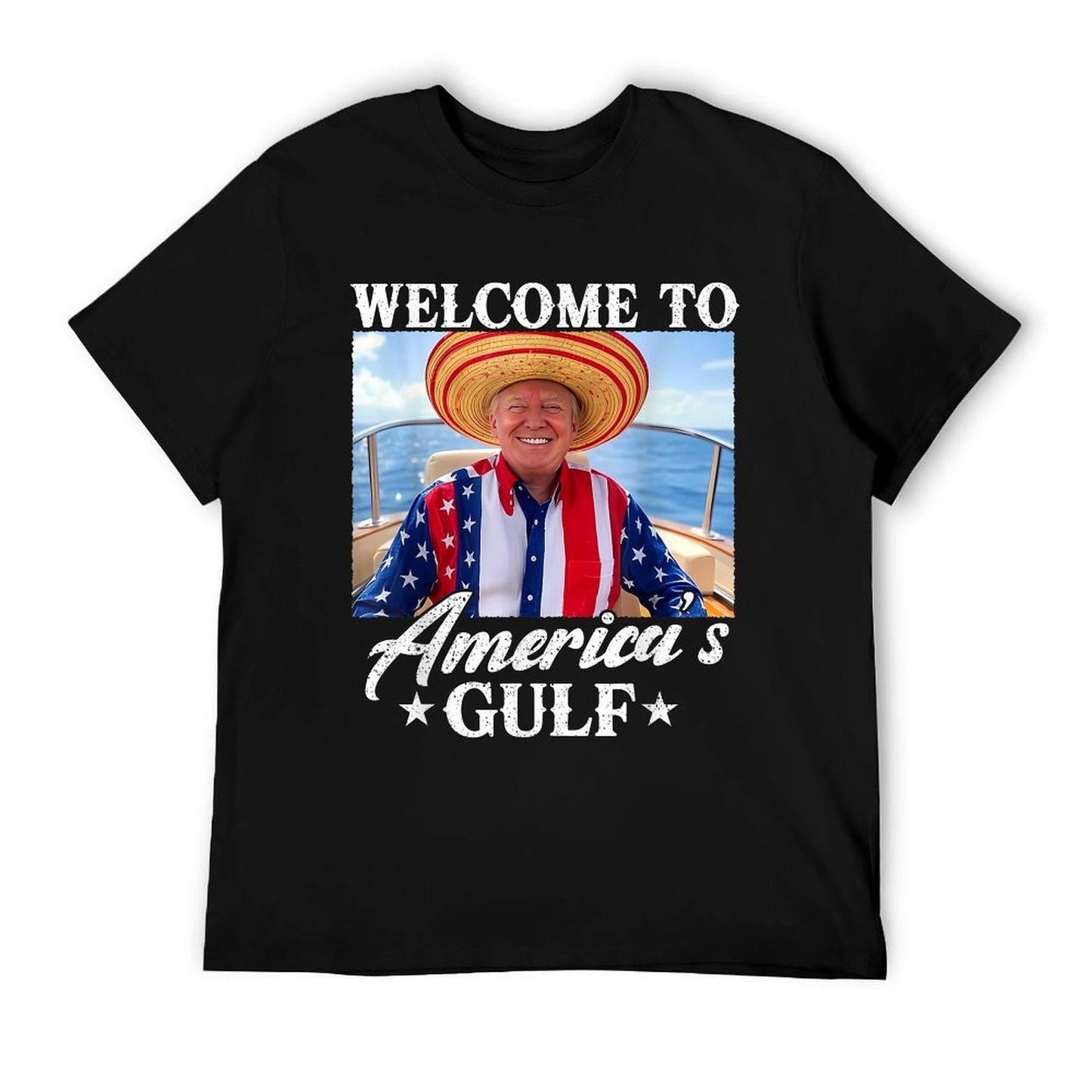 Gulf of USA America Funny USA Flag Odor-resistant T-Shirt