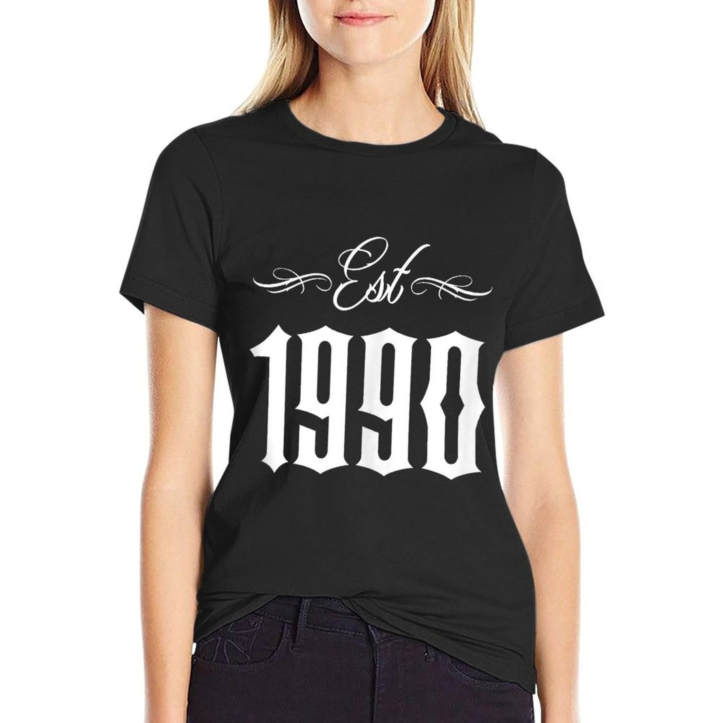 35 Year Old Birth Year Tattoo 35th Birthday Heathered Texture T-Shirt