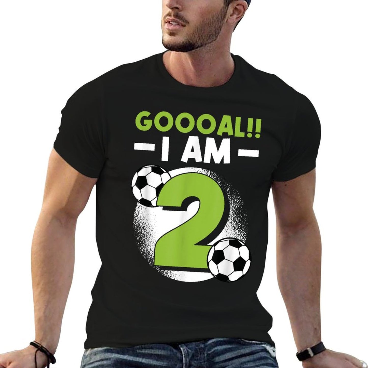 2nd Birthday Soccer Themed Birthday Party 2 Years Old Vintage-inspired T-Shirt