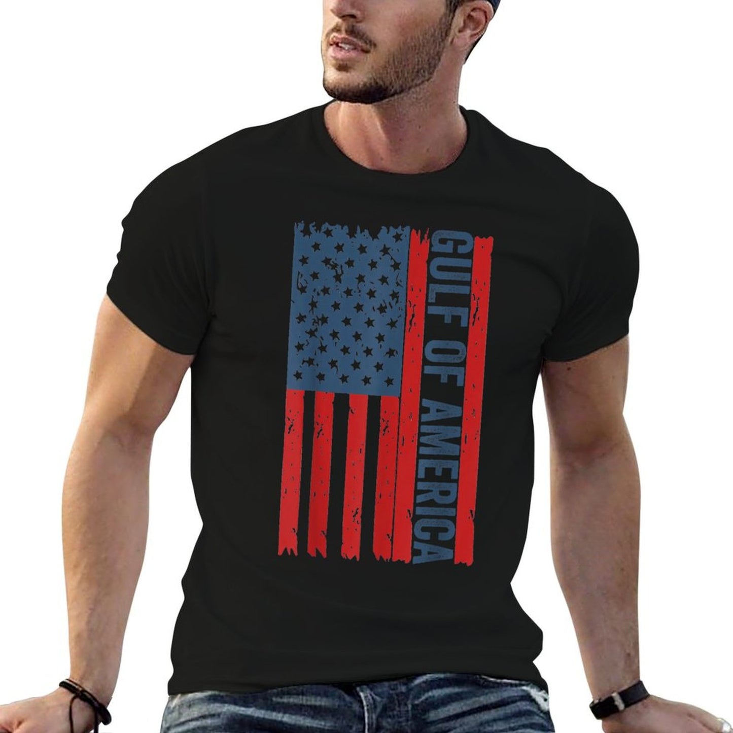 Gulf Of US America Est 2025 Funny Gulf of USA American Flag Soft T-Shirt