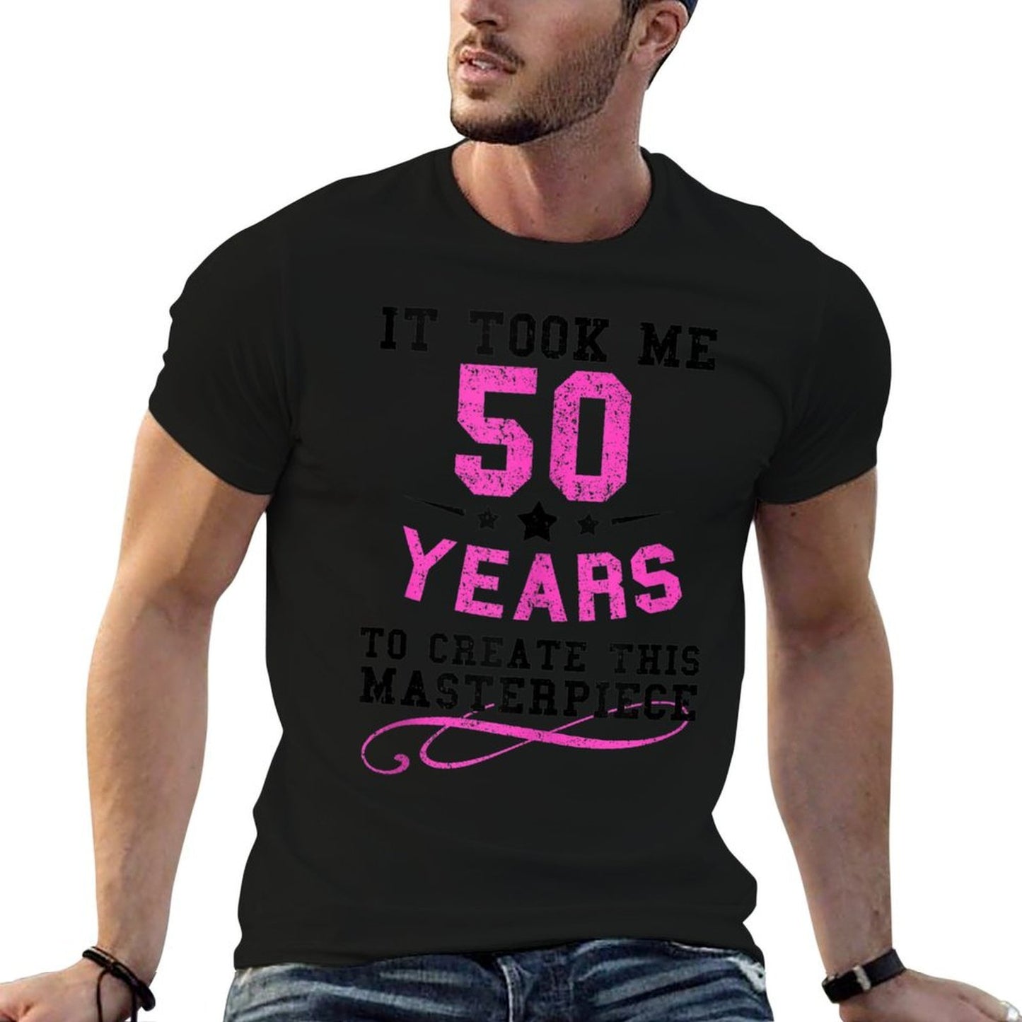 Funny 50th Birthday Gift Idea for Women Rolled Sleeves T-Shirt