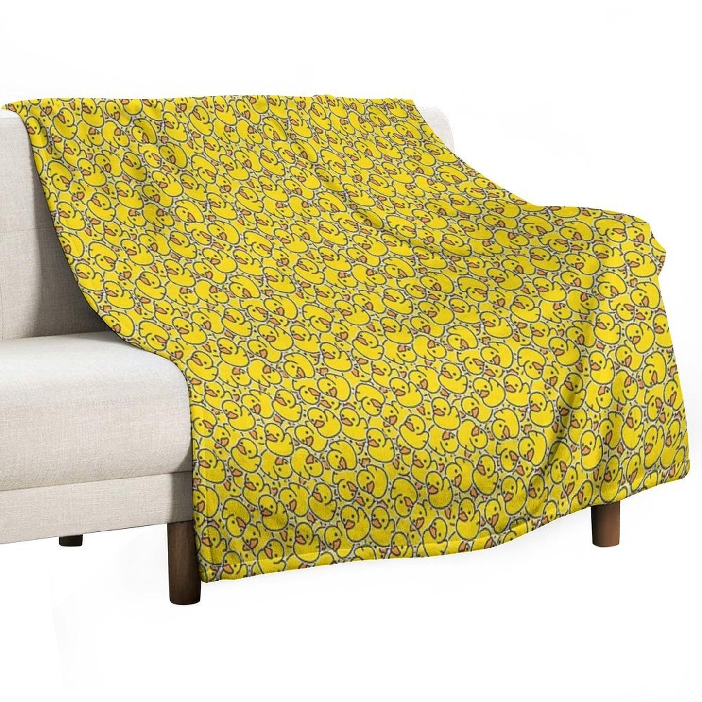 Yellow Classic Rubber Duck Versatility Throw Blanket