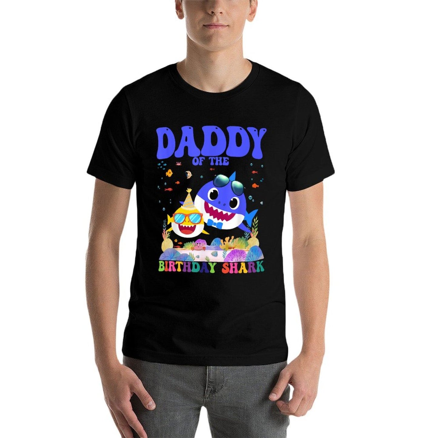 Funny Daddy Of The Birthday Shark Kids Family Bday Matching Versatile T-Shirt