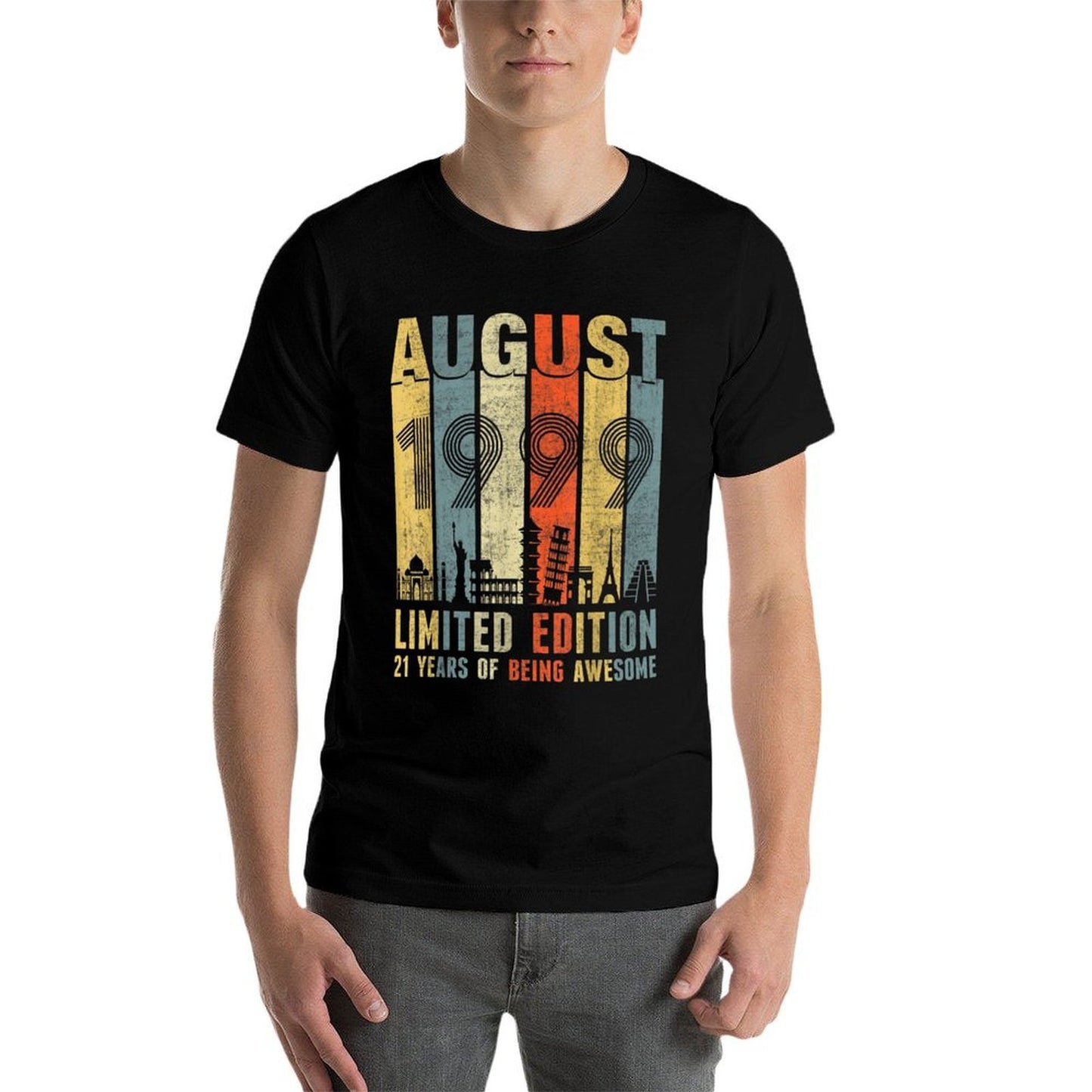 August 1999 Vintage Funny 21st Birthday Gift Easy-care T-Shirt