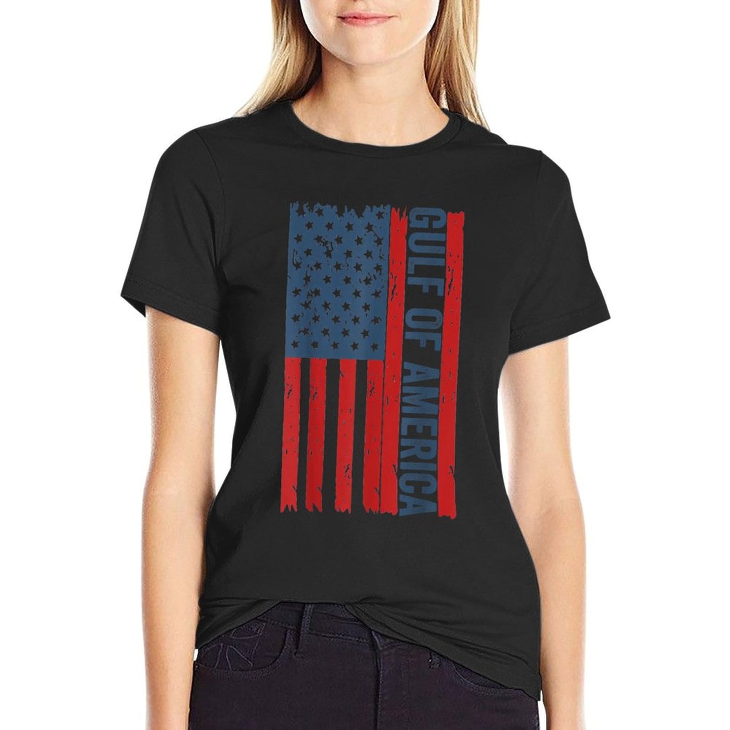 Gulf Of US America Est 2025 Funny Gulf of USA American Flag Soft T-Shirt