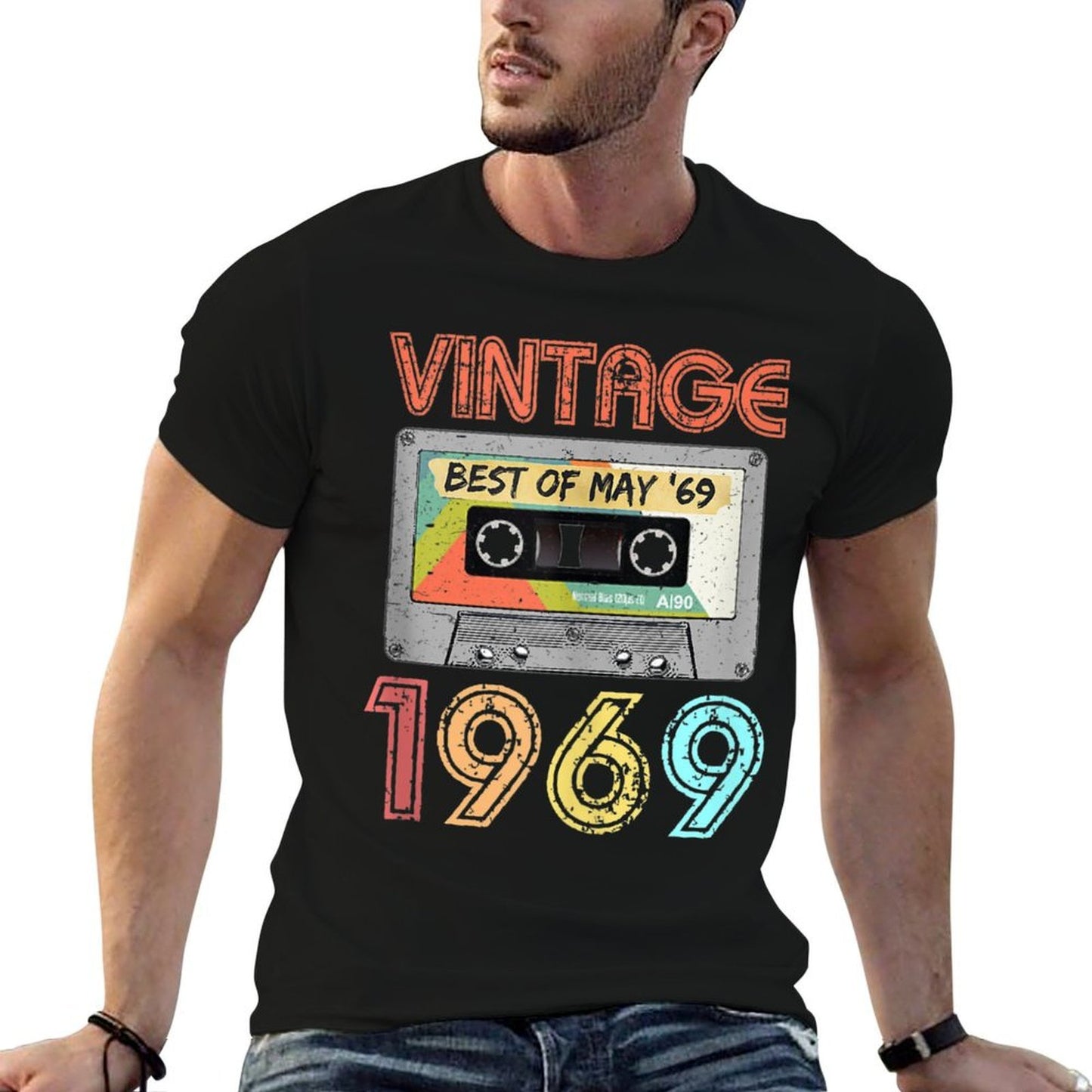 May 1969 50th Birthday Retro Vintage 1969 Birthday High-quality Stitching T-Shirt