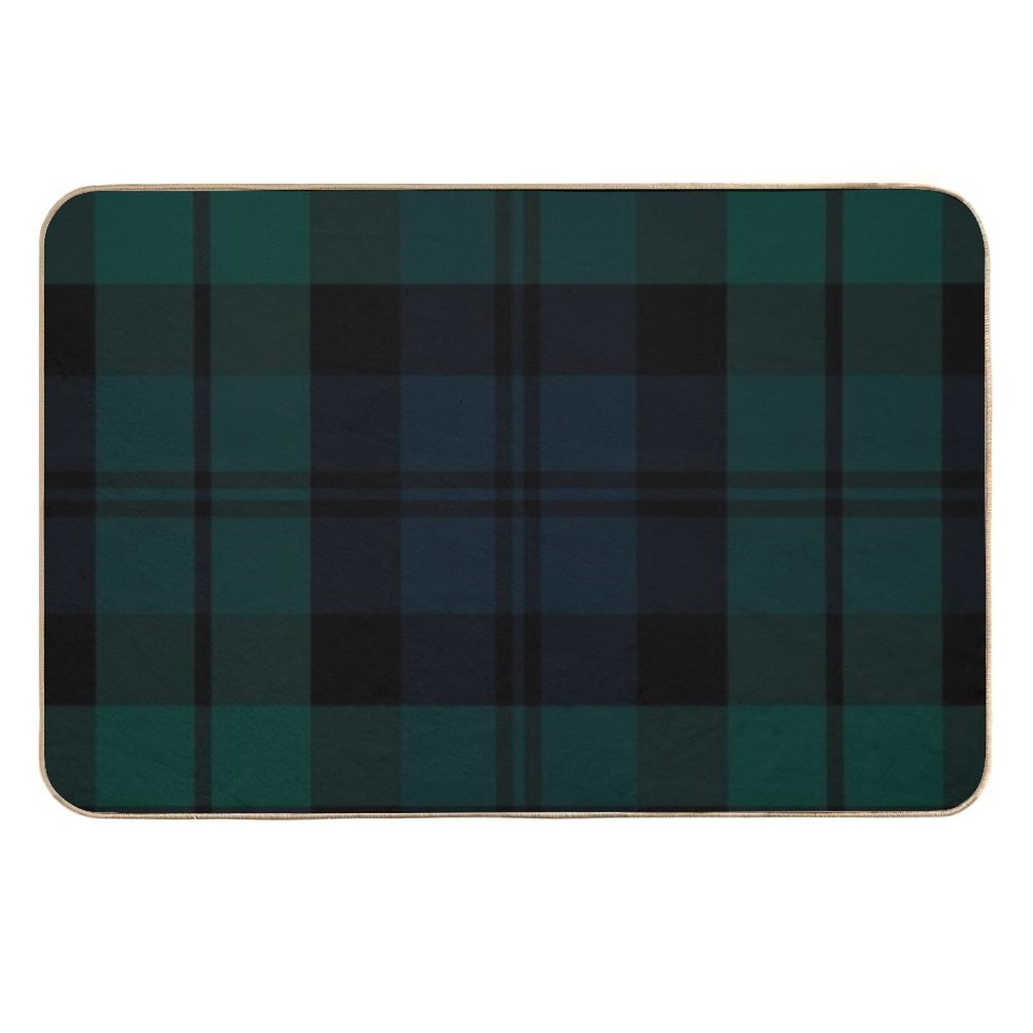 Black Watch Tartan Plaid Pattern Multi-Purpose Bath Mat