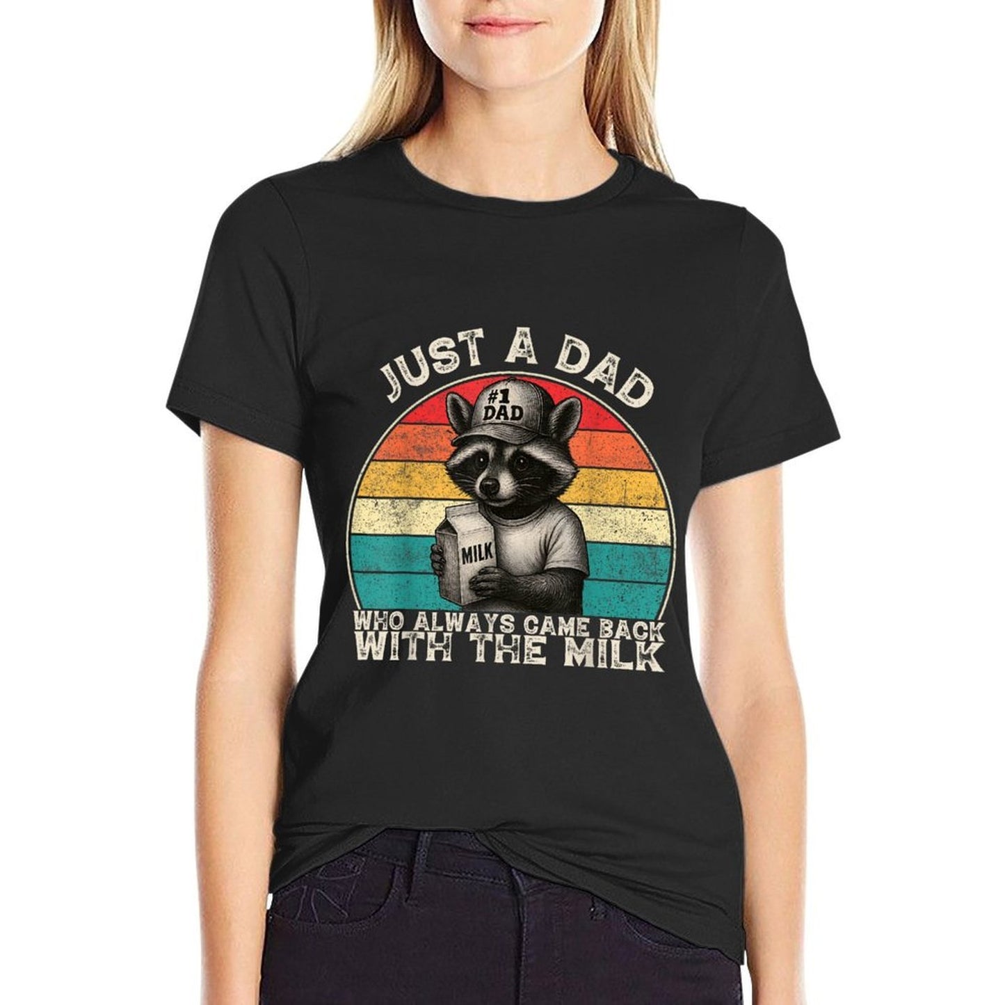 Just A Dad Who Always Came Back Racoon Funny Father's Day Classic T-Shirt