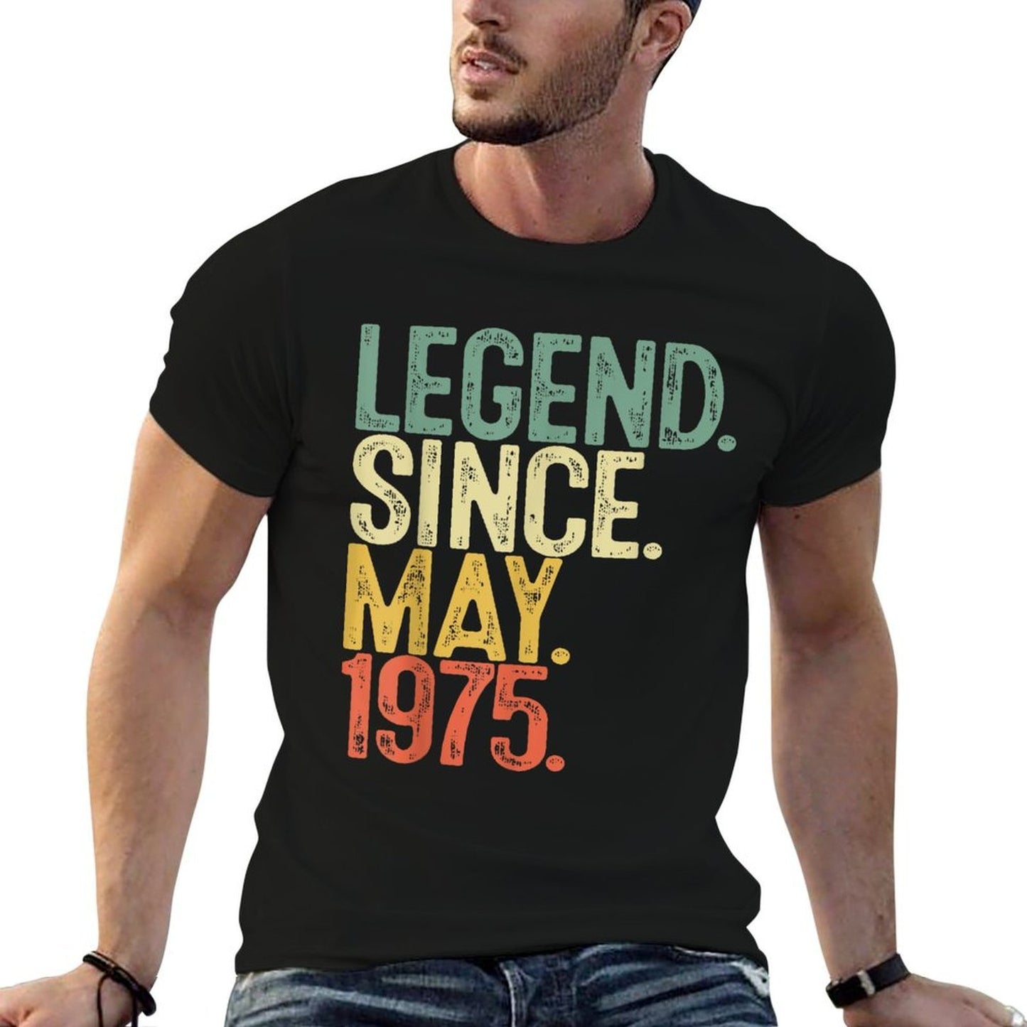 50 Years Old Gifts Legend Since May 1975 50th Birthday Men Vintage-inspired T-Shirt
