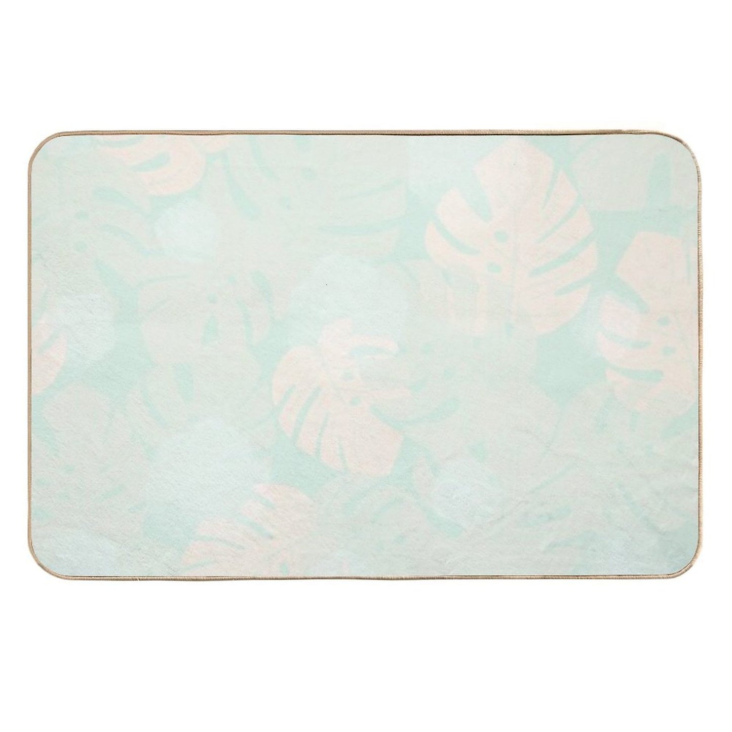 Light Monstera Beach Breeze Non-Slip Bath Mat