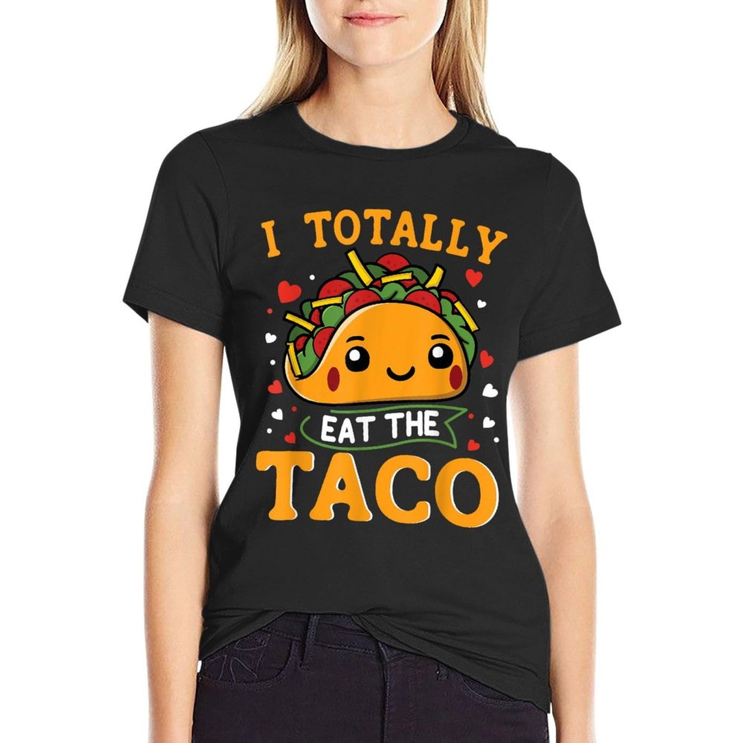 I Totally Eat The Taco Funny Mexican Food Taco Lover Polyester Blend T-Shirt