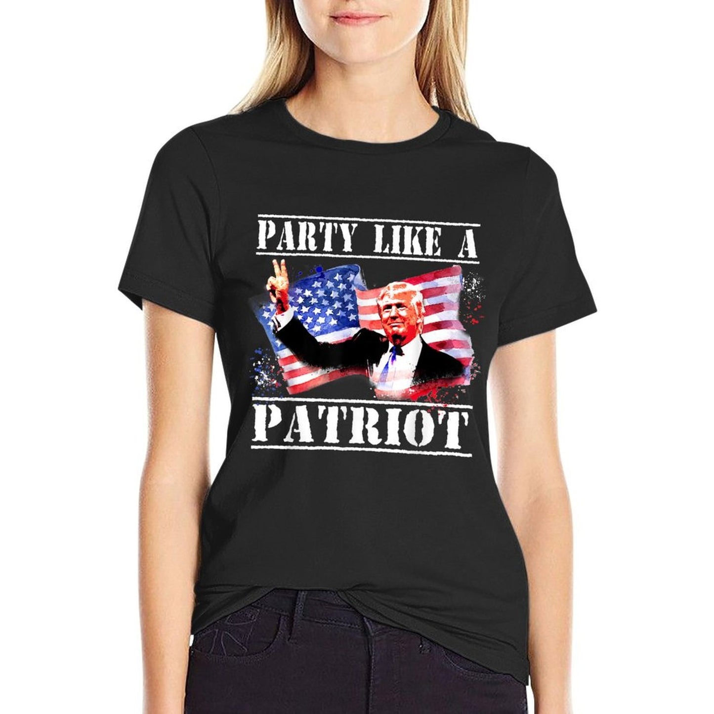 Pro Trump Party Like A Patriot Fourth Of July 4th Quick-drying T-Shirt