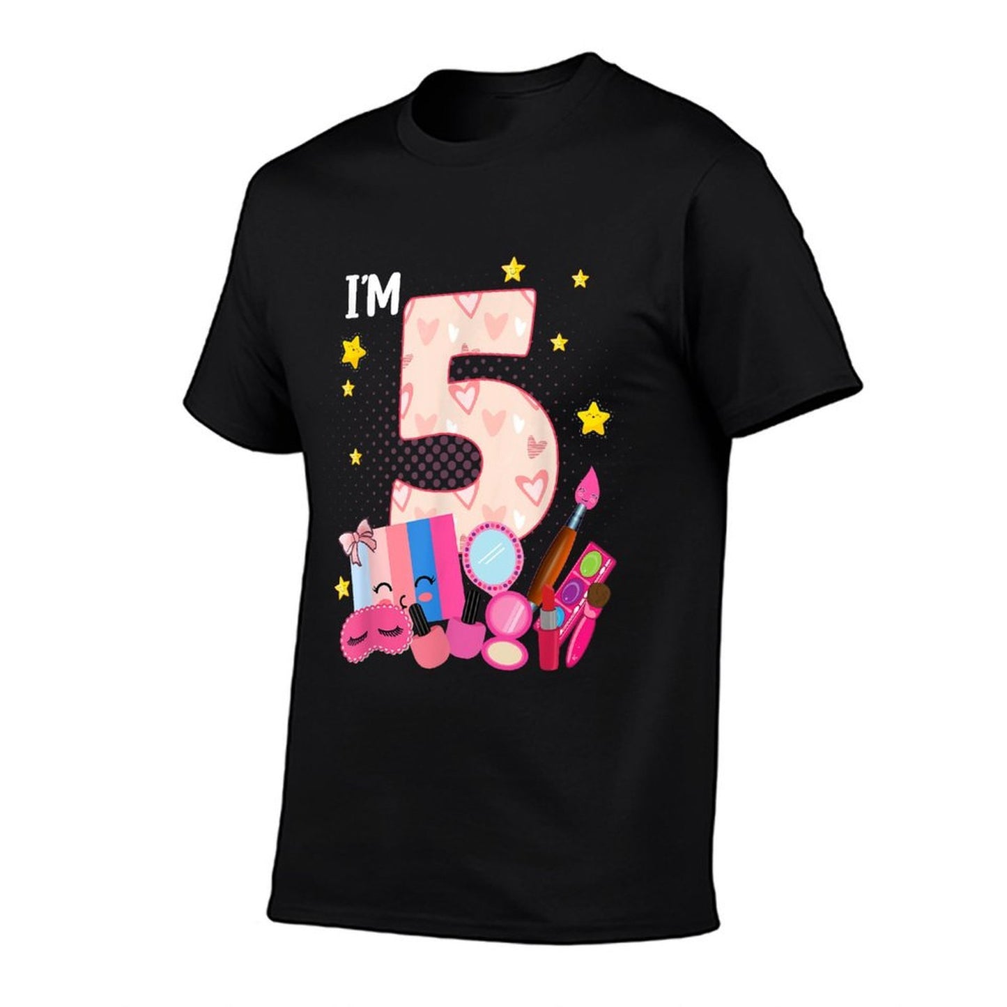 5th Birthday for Little Girl Makeup Spa Nail 5 Years Old Durable T-Shirt