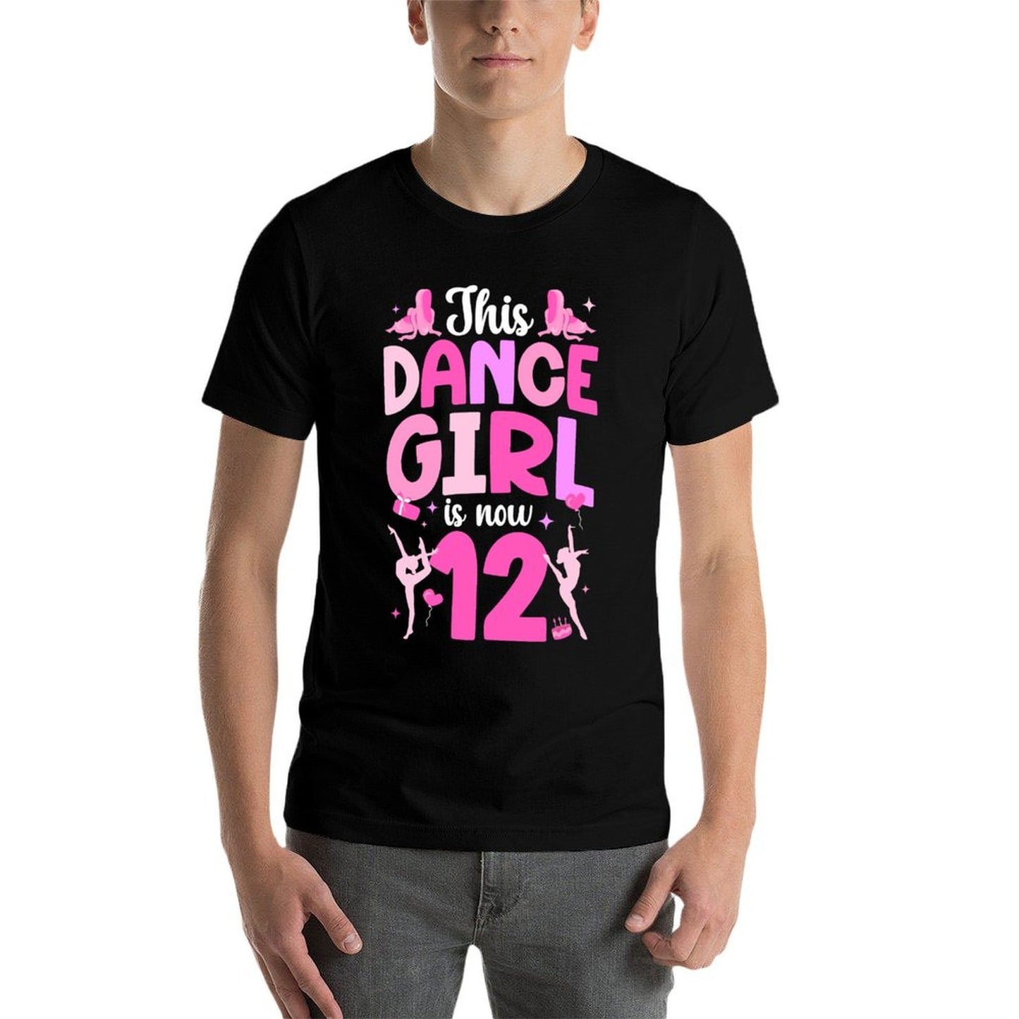 12th Birthday Dance Girl Twelve Year Old Dancer Birthday Easy-care T-Shirt