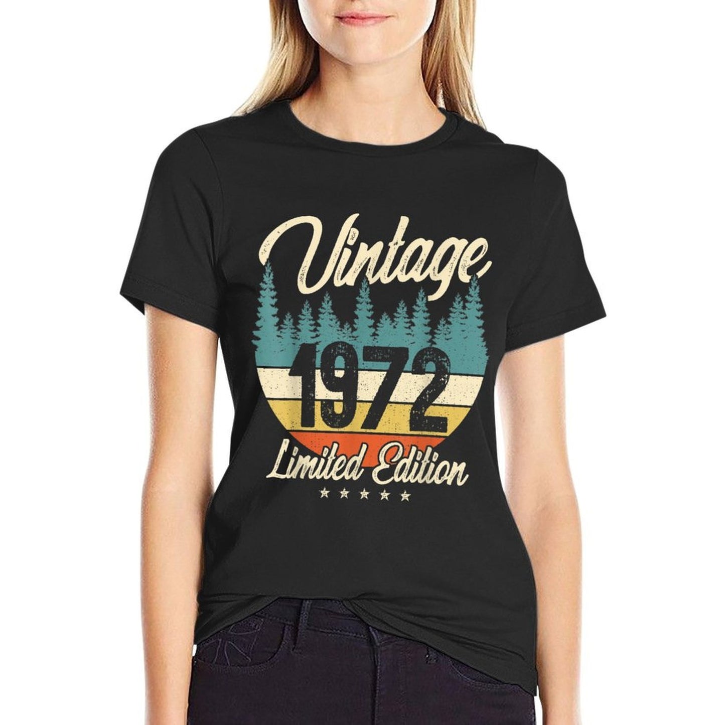 Mb Vintage 1972 Limited Edition Classic 50th Birthday High-quality Stitching T-Shirt