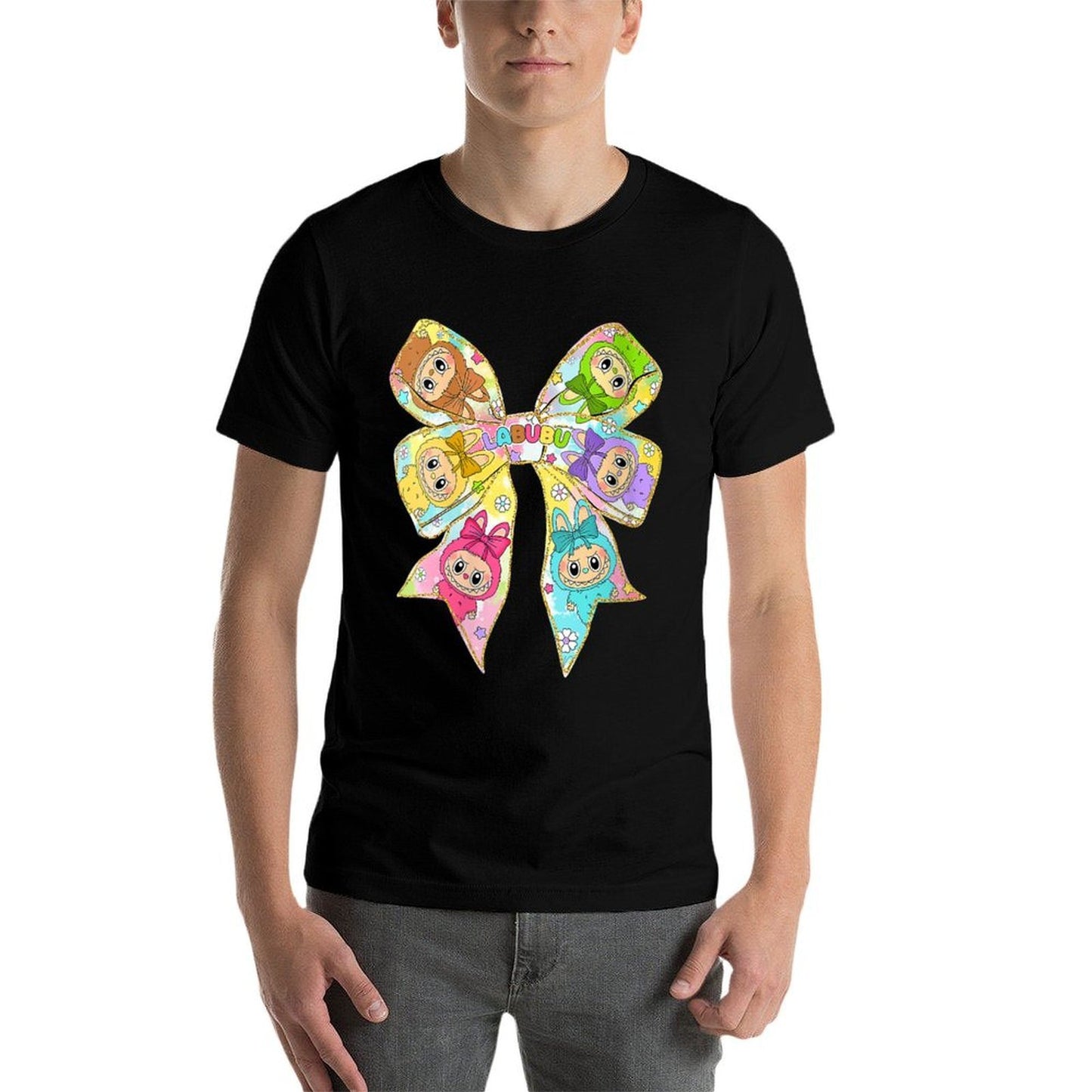 Womens Coquette Bow Labubu Eco-friendly Material T-Shirt