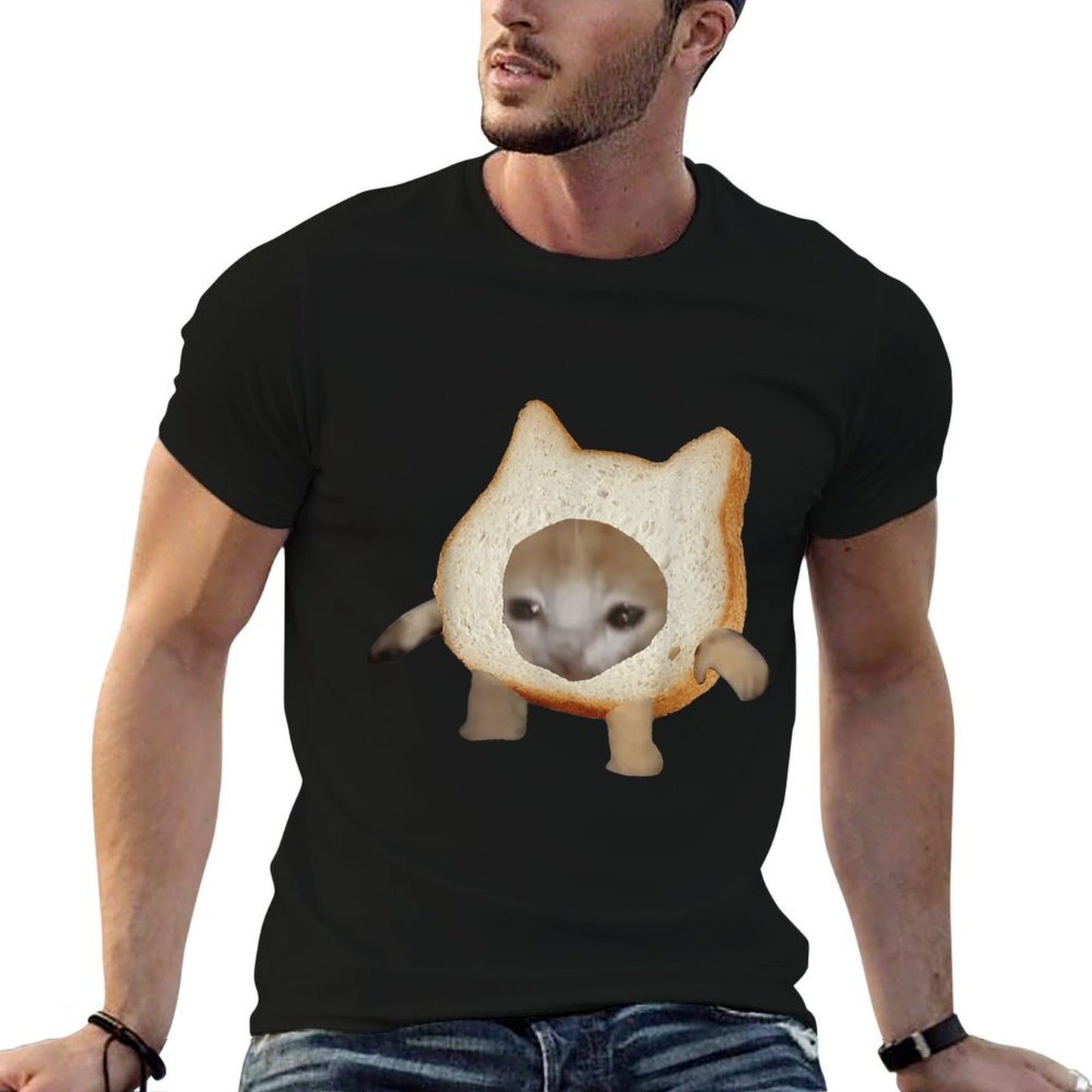 Bread Cat Meme Vintage-inspired T-Shirt