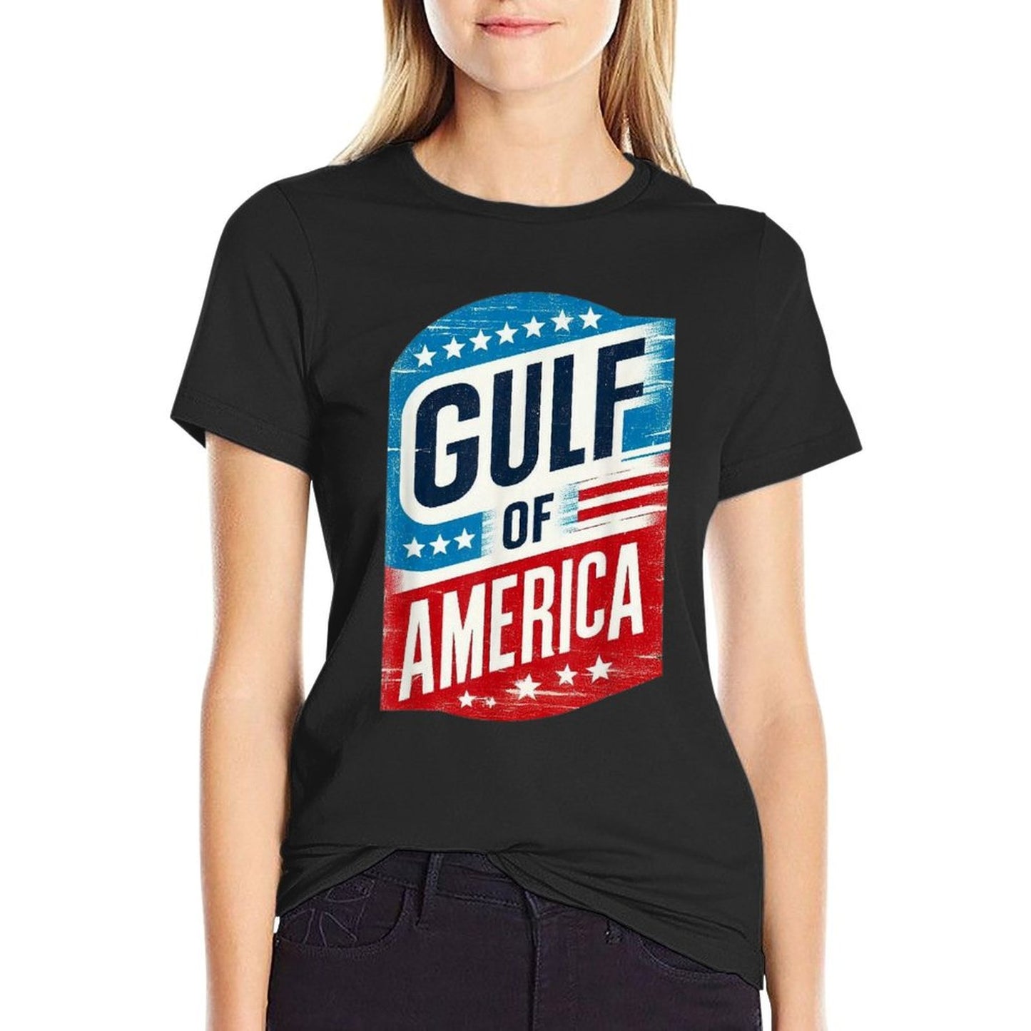 Gulf Of USA America Gulf Mexico Retro Patriotic 4th of July Eco-friendly Material T-Shirt