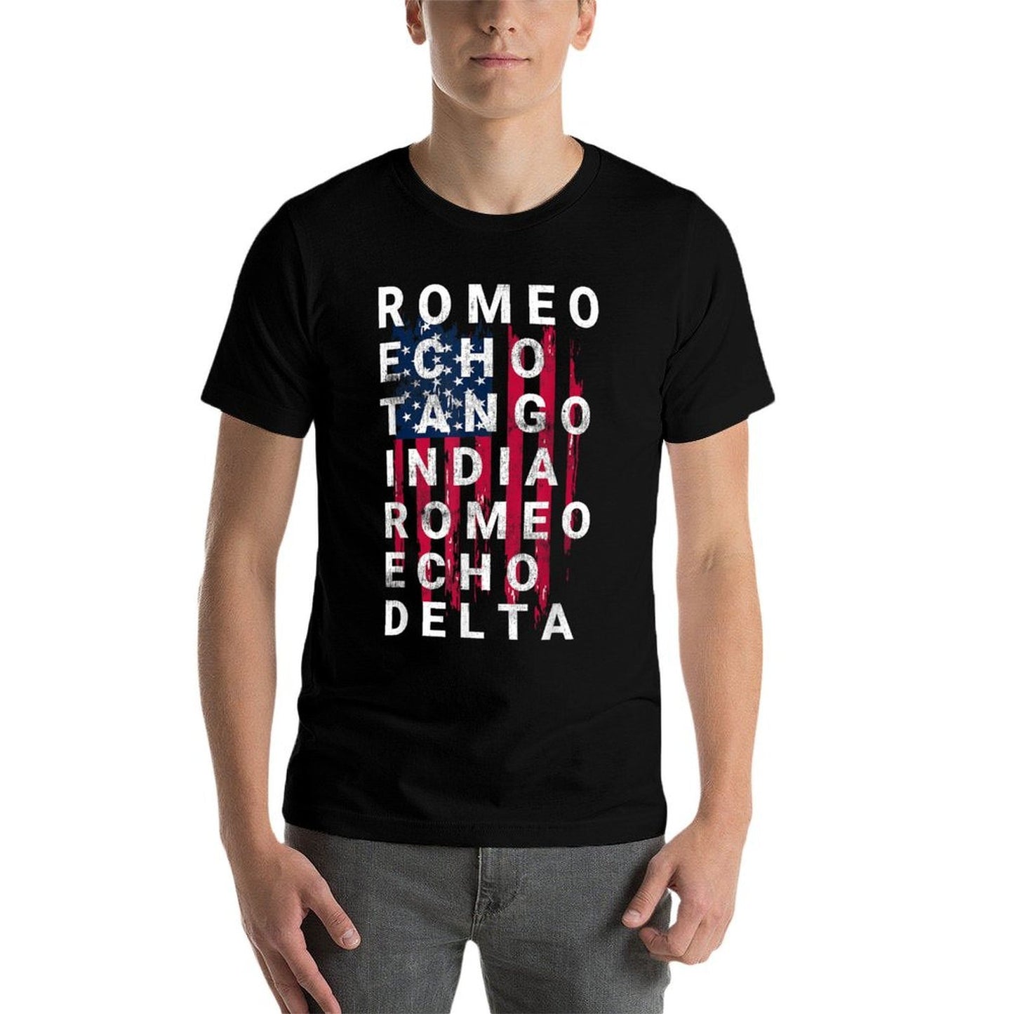 US Army Retired T Phonetic Military Alphabet Gift Relaxed-fit T-Shirt