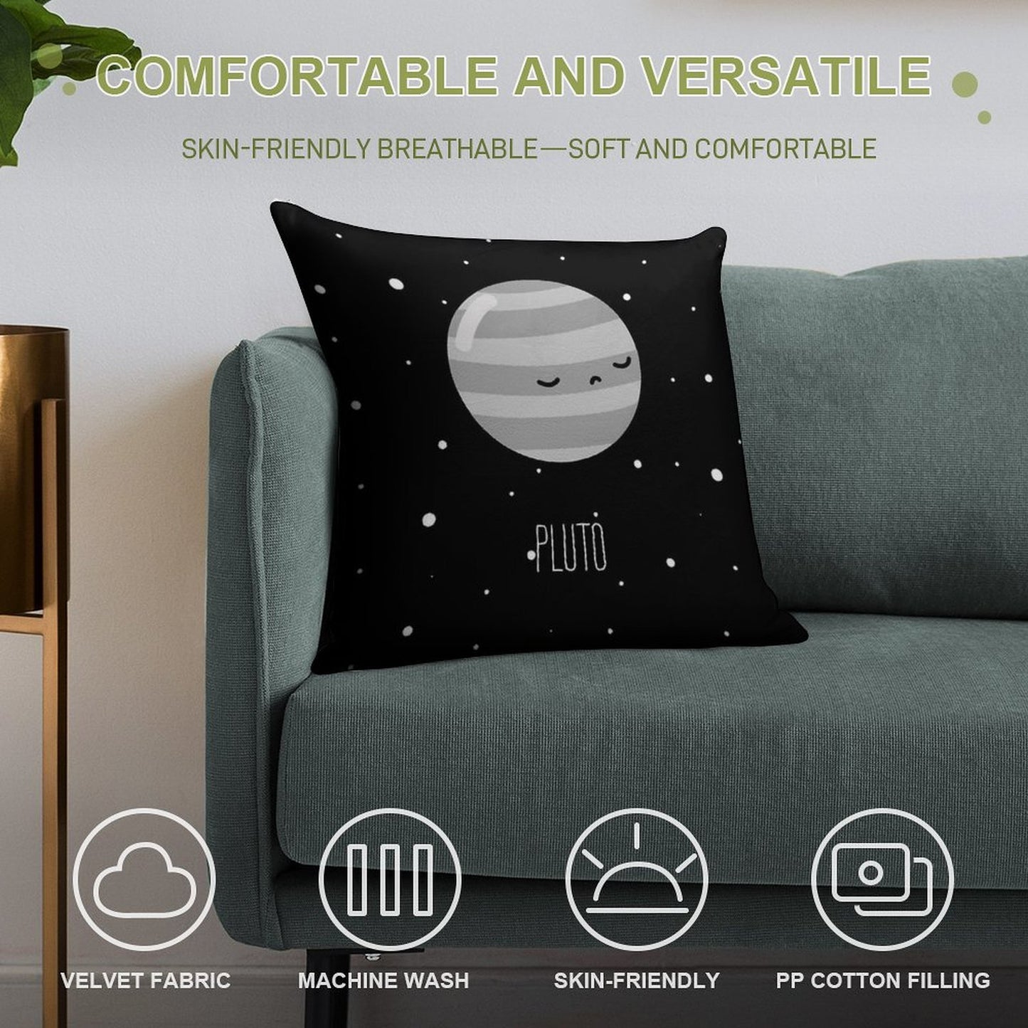 Pluto Soft Ultra-Soft Texture Throw Pillow