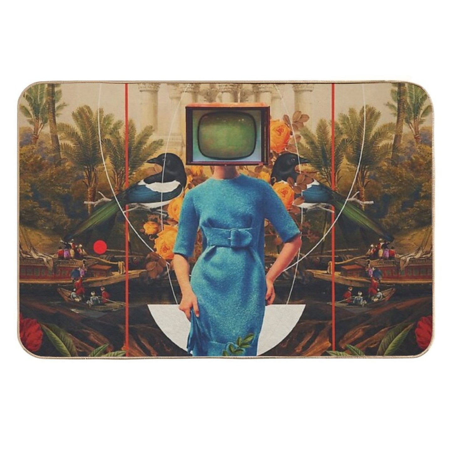 Her Asymmetries Easy To Clean Bath Mat