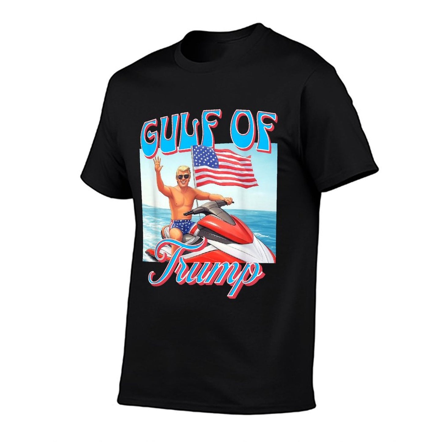 Gulf Of Trump America Flag Beach Lake Ocean Vacation Summer Soft T-Shirt