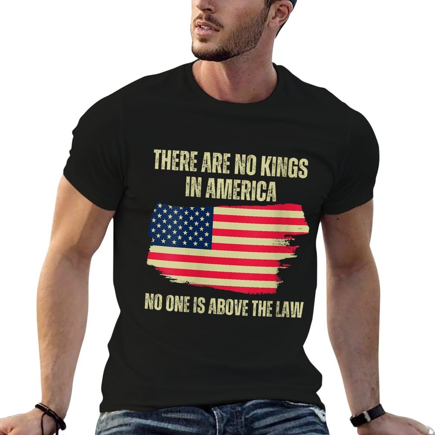Womens There Are No Kings in America, 2025 Us Wrinkle-resistant T-Shirt