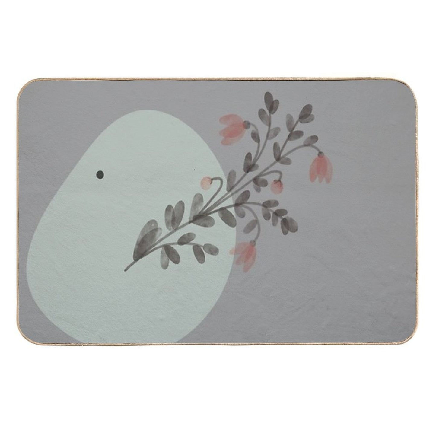 Modern, Neutral, Abstract, Simple Minimal Contemporary Home Decor Eco-Friendly Bath Mat
