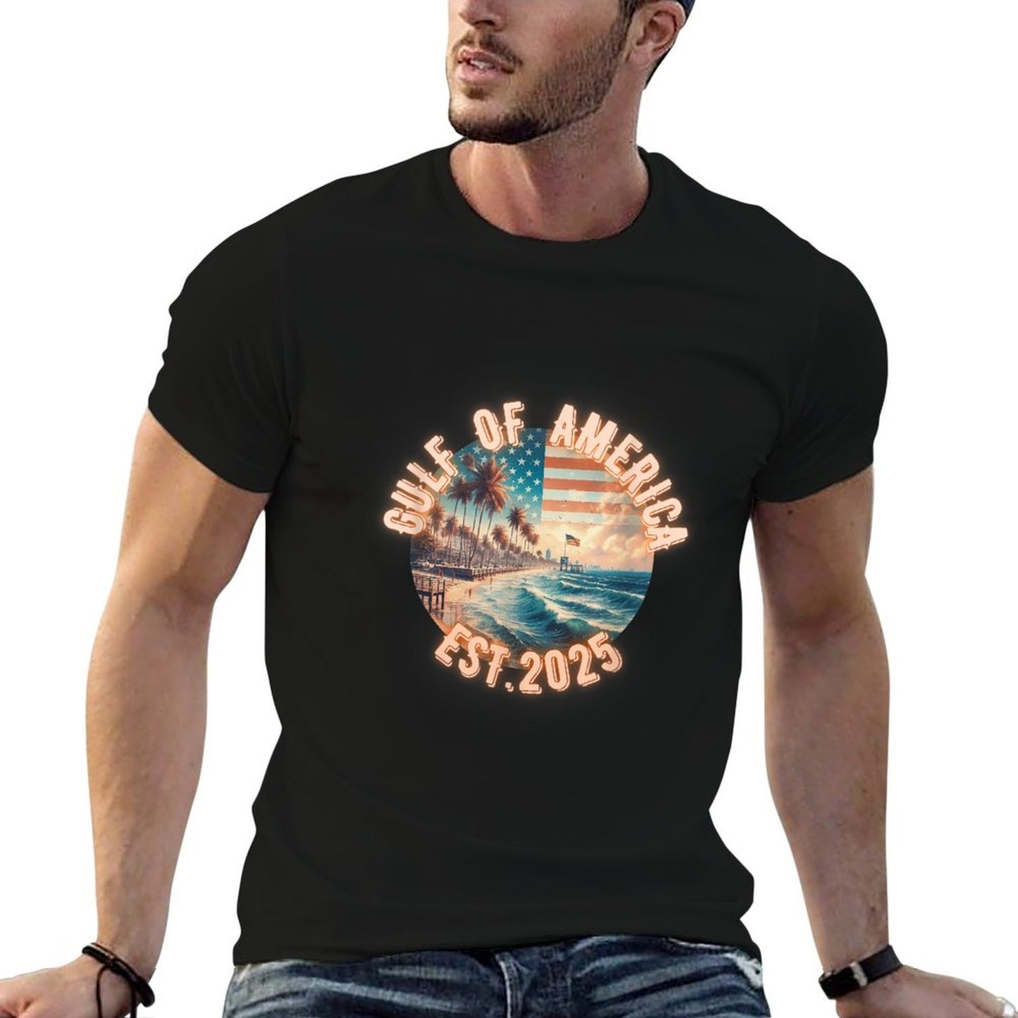 Funny Gulf Of Us America Est 2025 Retro Breathable T-Shirt