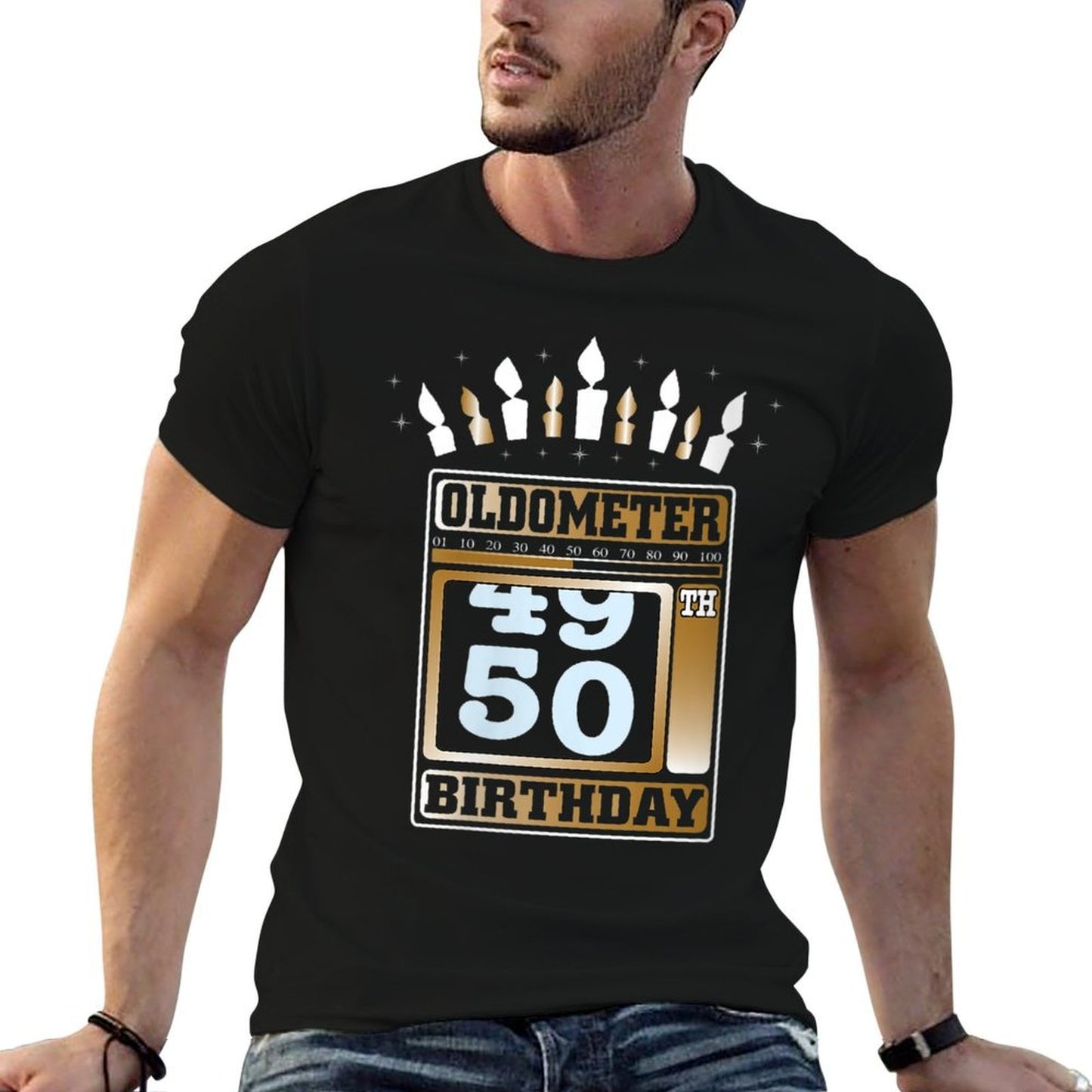 Womens Oldometer 49-50 50th Birthday Funny Gift Moisture-wicking T-Shirt