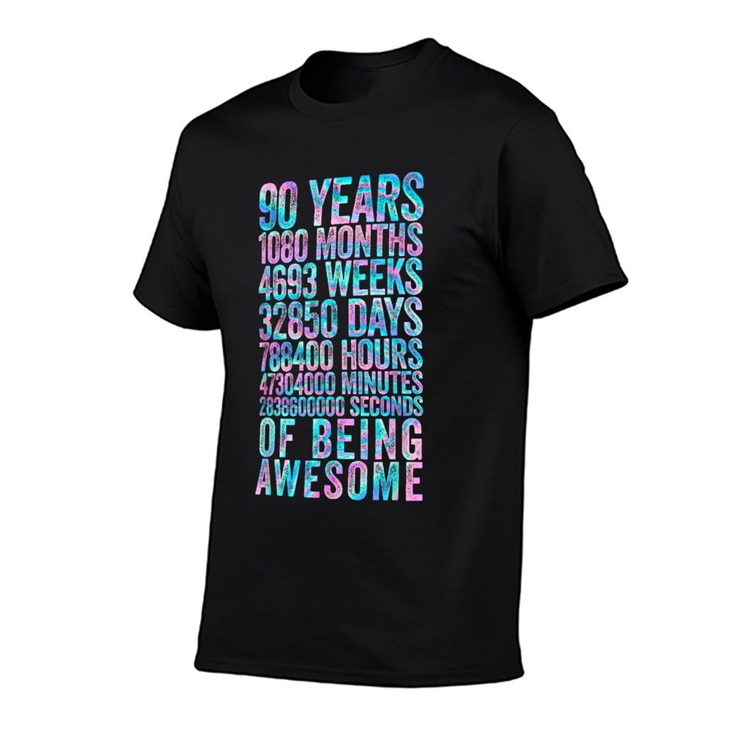 Funny 90th Birthday Old Meter Funny 90 Year Old Gifts Heathered Texture T-Shirt