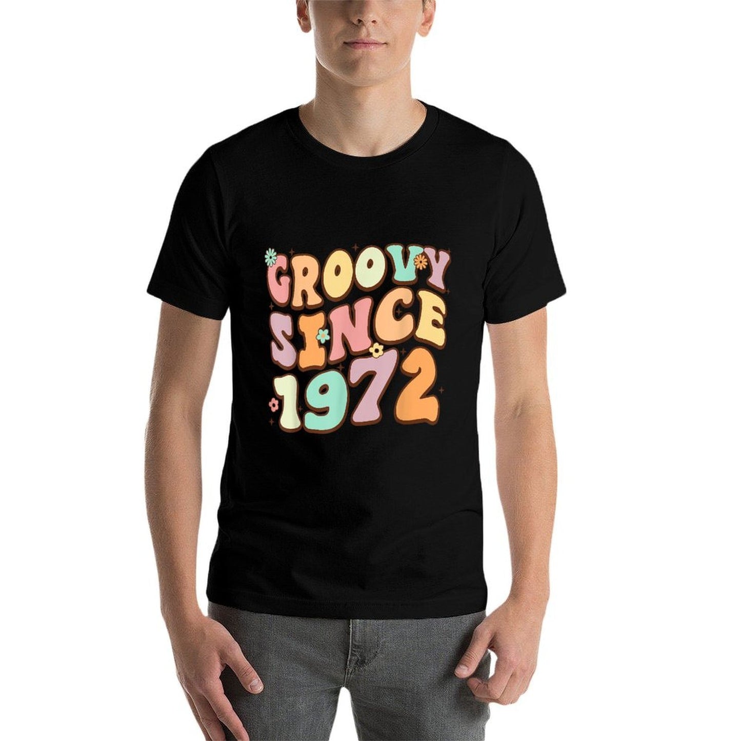 Groovy Awesome Since 1972 50 Years Old Funny 50th Birthday Relaxed-fit T-Shirt