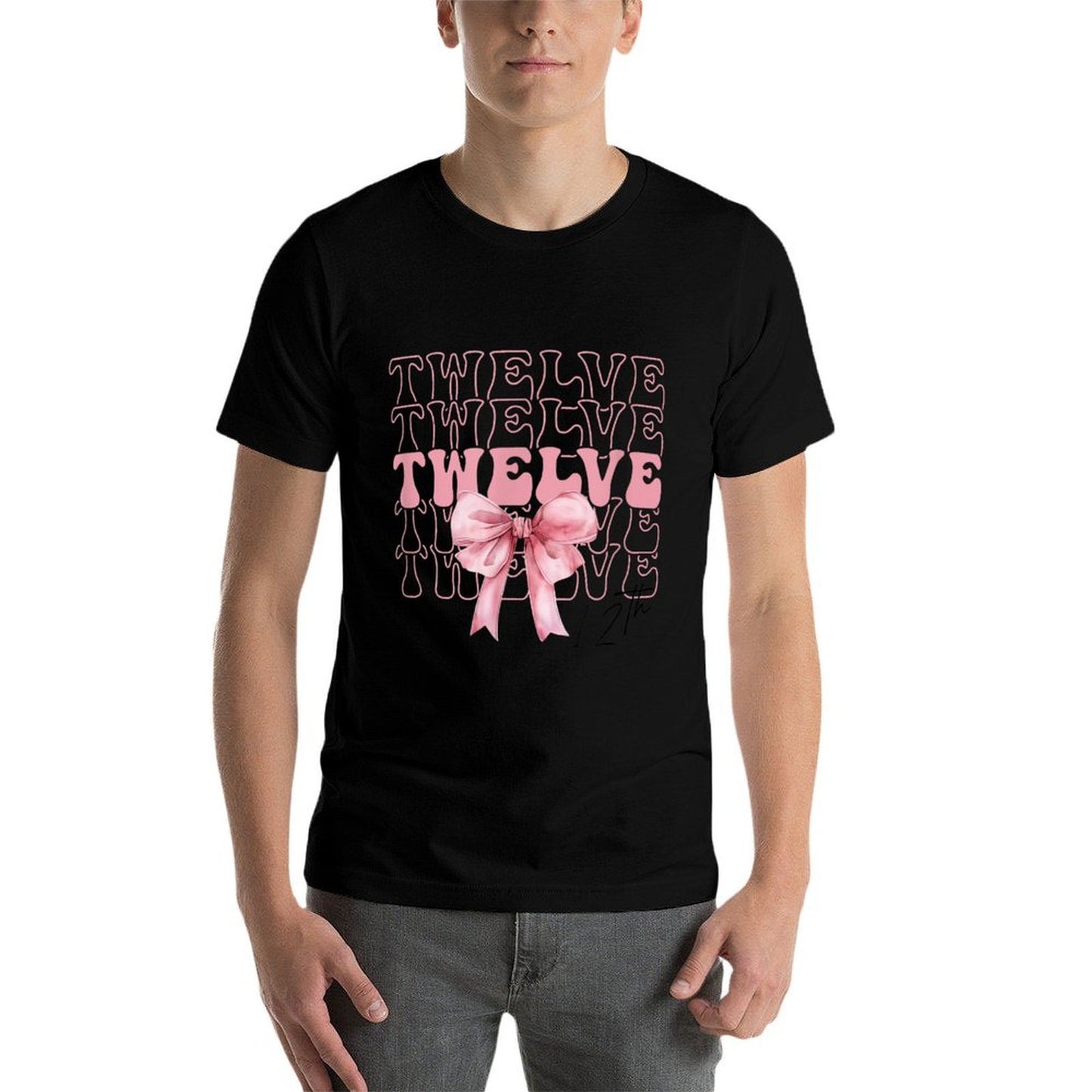 12 Official Pre-Teen 12th Birthday Girl Coquette 12 Year Old Fade-proof Color T-Shirt
