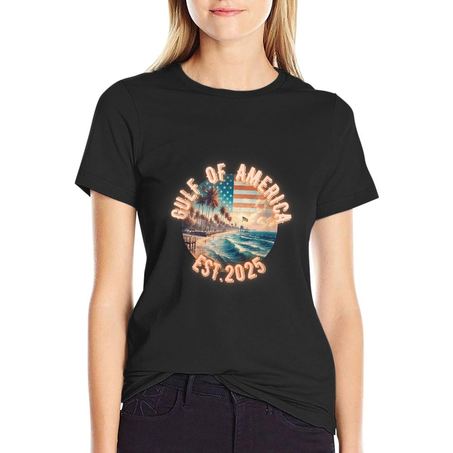 Funny Gulf Of Us America Est 2025 Retro Comfortable T-Shirt