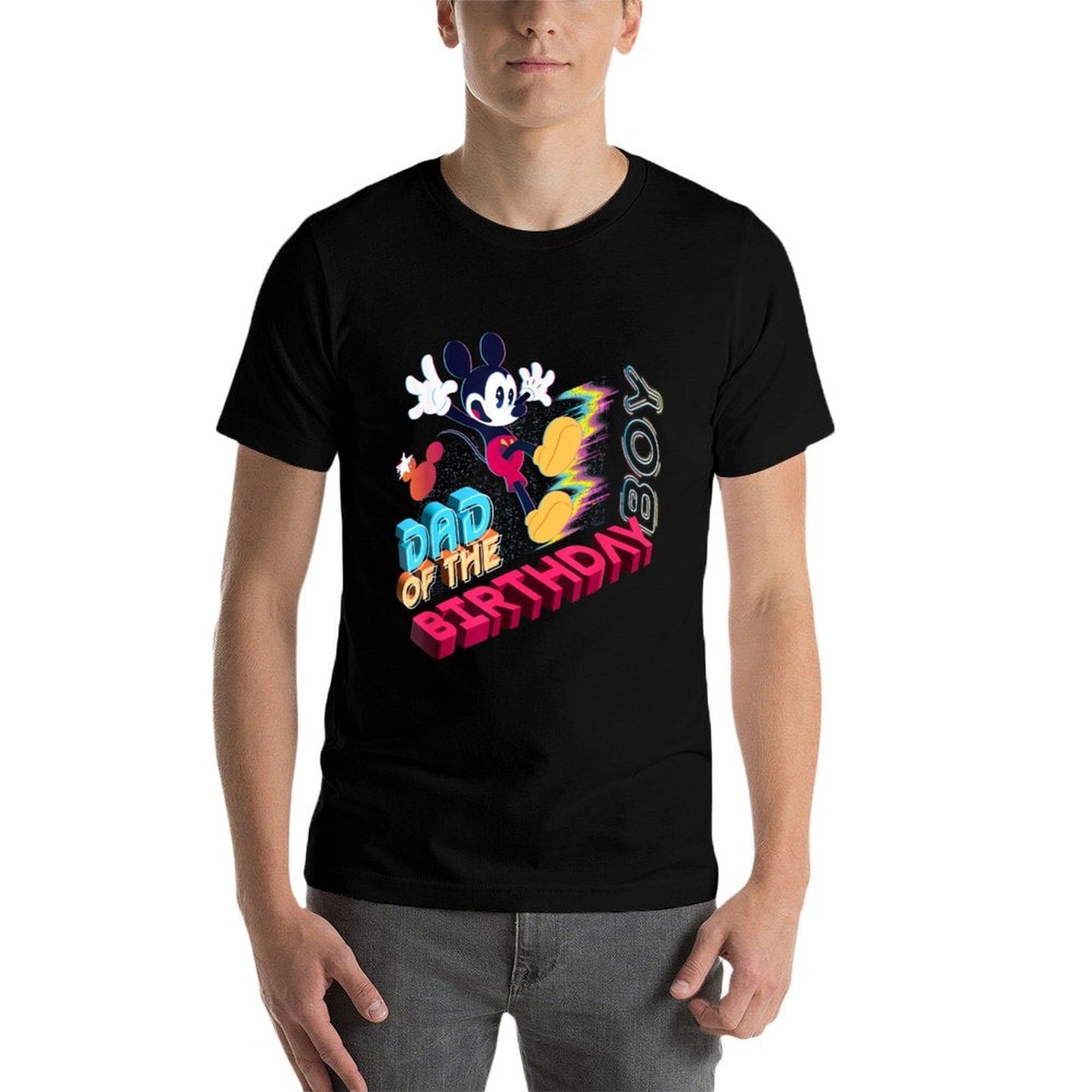 Disney Mickey Mouse Family Star Dad of The Birthday Boy Easy-care T-Shirt