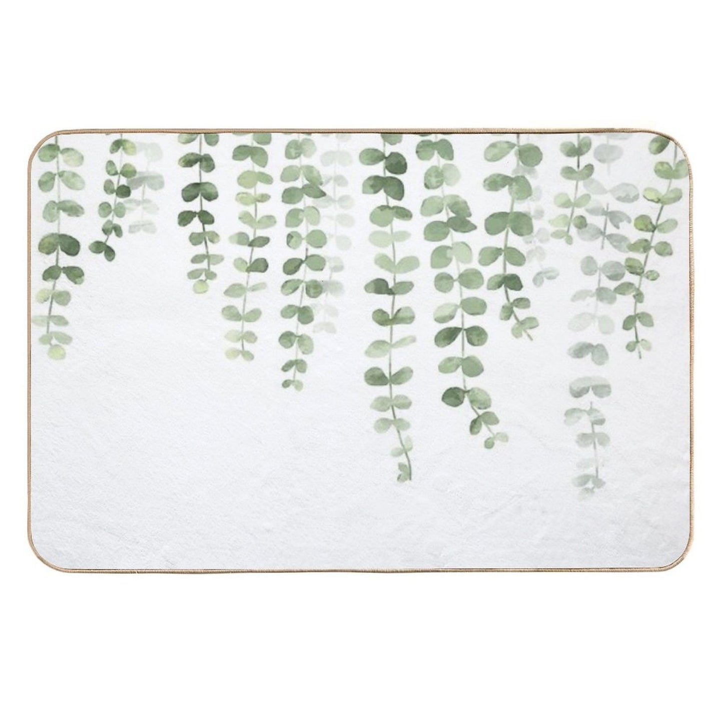 Eucalyptus Watercolor Durable Bath Mat