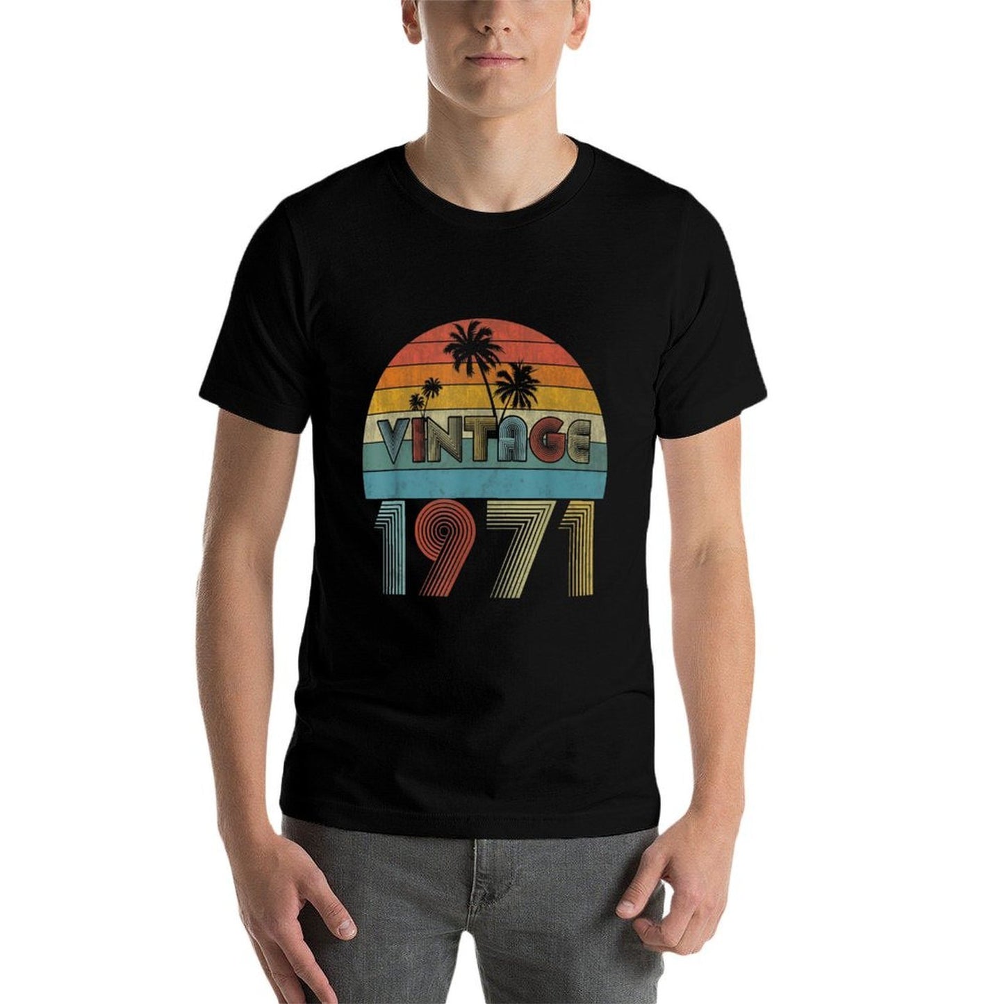50th Birthday Gifts Birthday Gifts for Him And Her Vintage High-quality Stitching T-Shirt