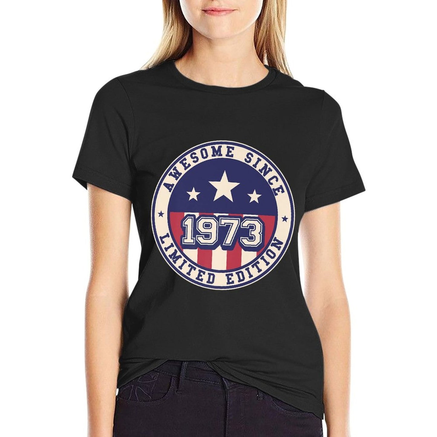 50 Years Old Awesome Since 1973 50th Birthday Premium Fade-proof Color T-Shirt
