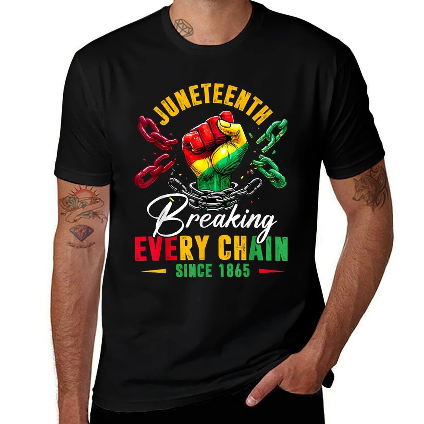 Breaking Every Chain Since 1865 Women Men Juneteenth Freedom Durable T-Shirt