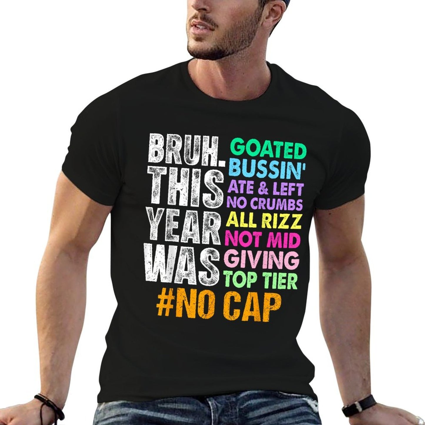 Bruh This Year Was Goated No Cap Funny Last Day of School Classic T-Shirt