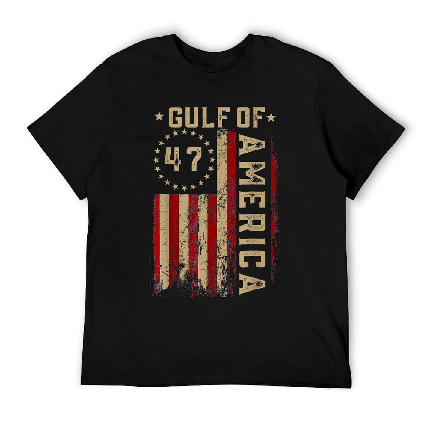 Gulf of USA America Funny USA Flag Graphic-printed T-Shirt