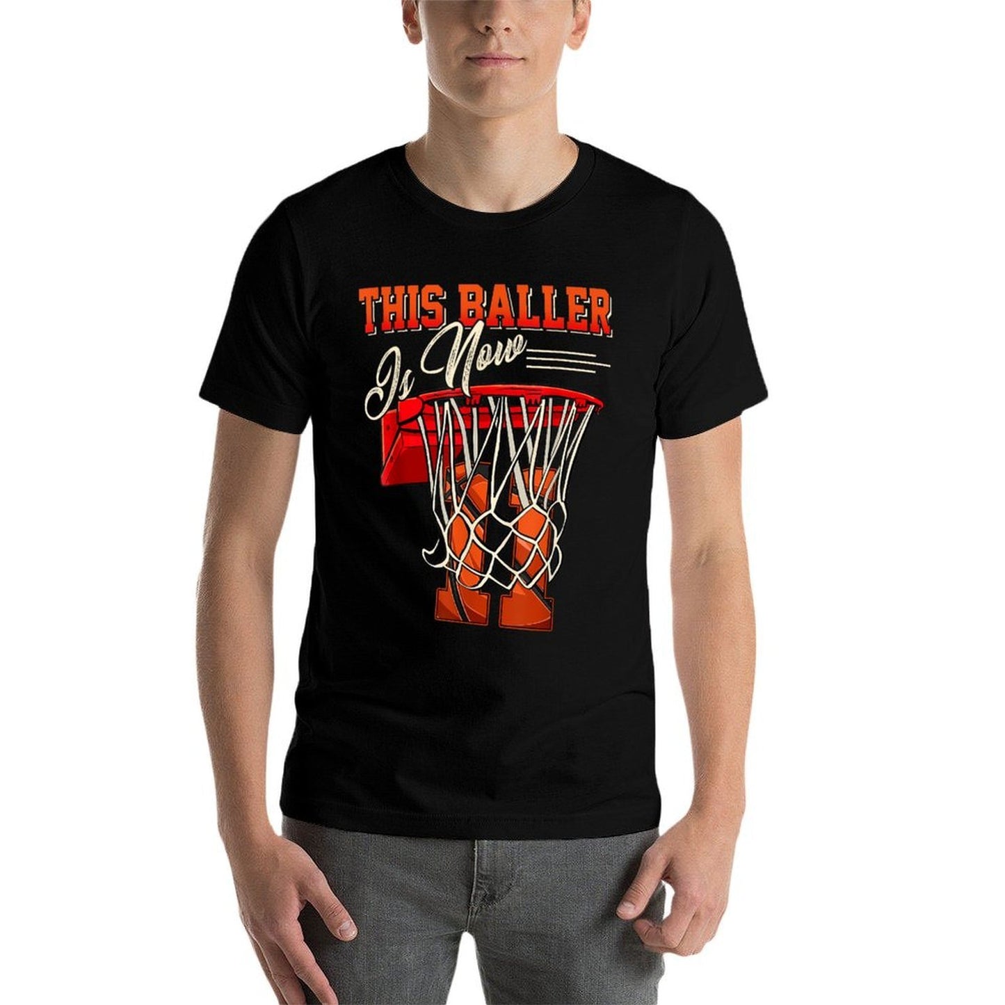 11th Birthday For Boy Basketball 11 Years Old Kid Gift Fade-proof Color T-Shirt