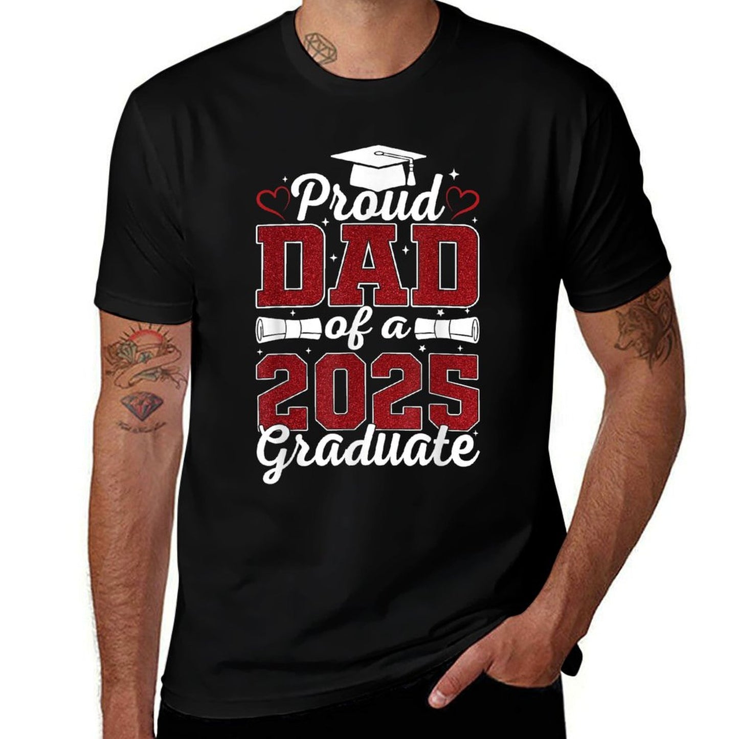 Proud Dad of A 2025 Graduate Senior Class of 2025 Graduation Odor-resistant T-Shirt