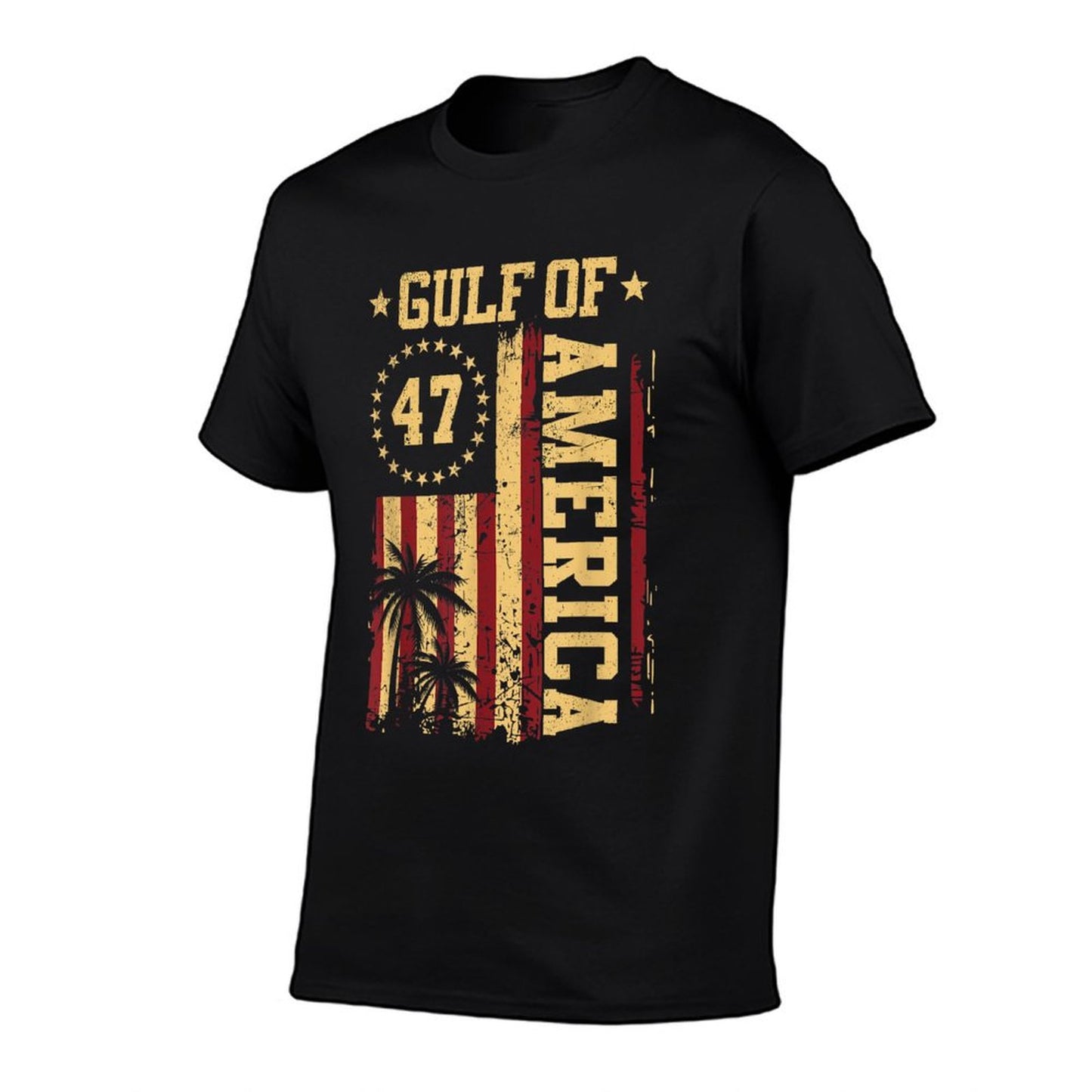 Vintage Gulf Of USA America Funny USA Flag Men Women Relaxed-fit T-Shirt