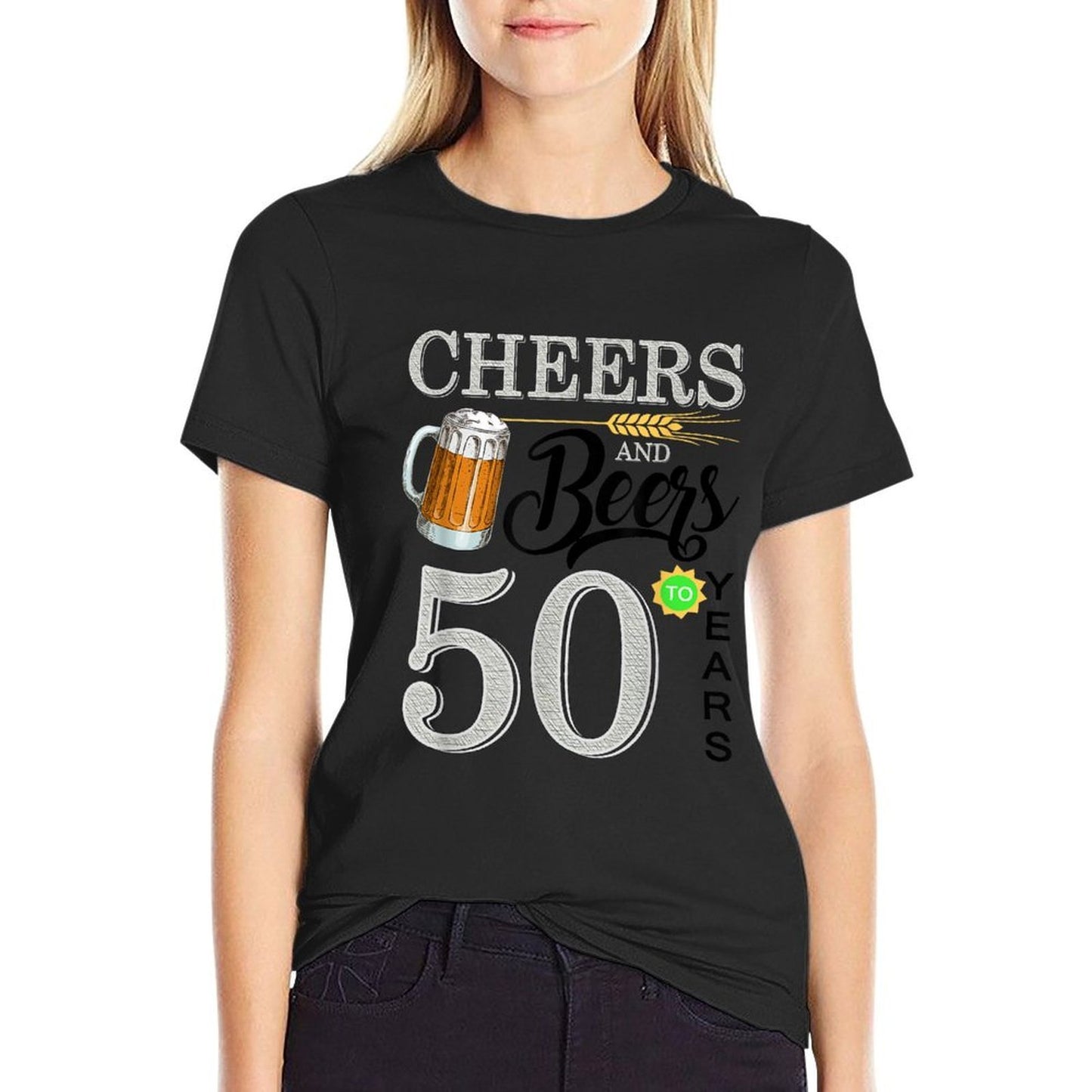 Cheers And Beers to 50 Year 50th Birthday Gift Grandpa Moisture-wicking T-Shirt
