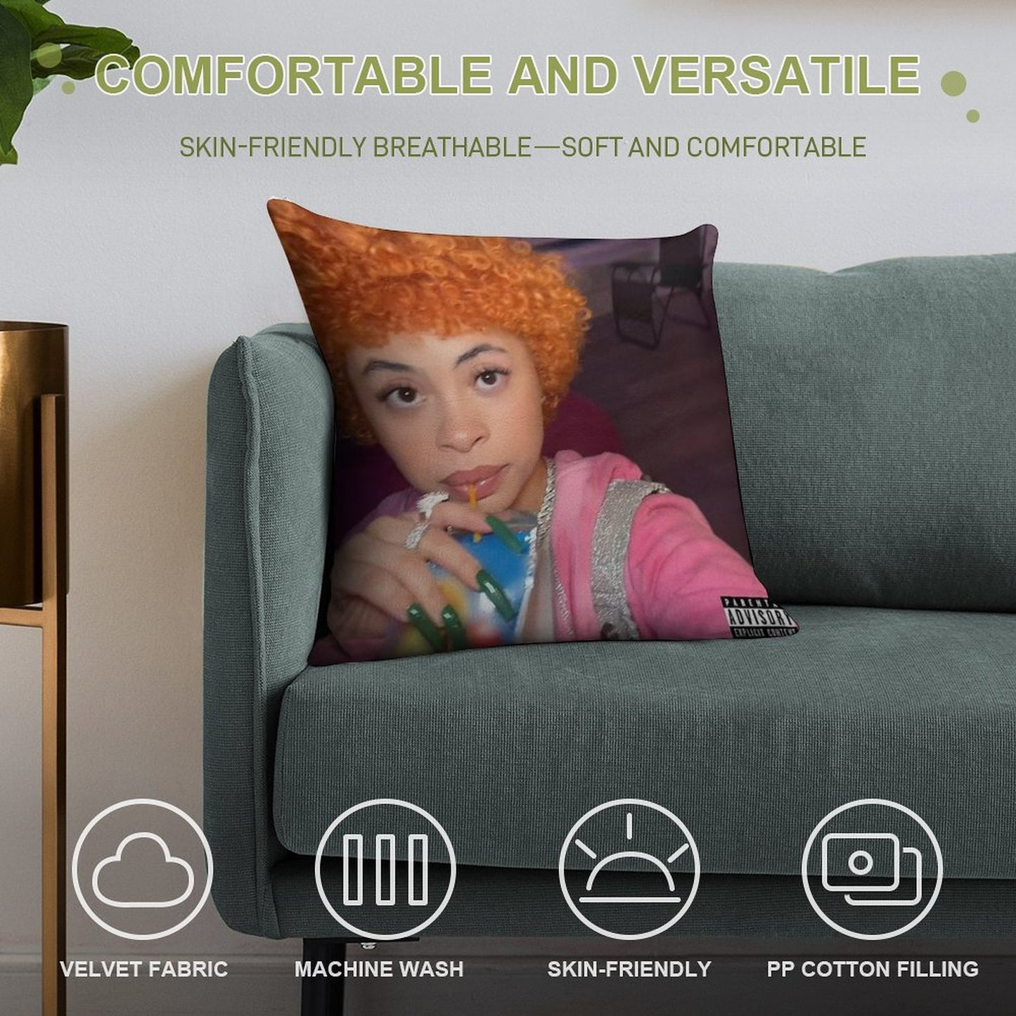 In Ha Mood Soft Bedroom Essential Throw Pillow