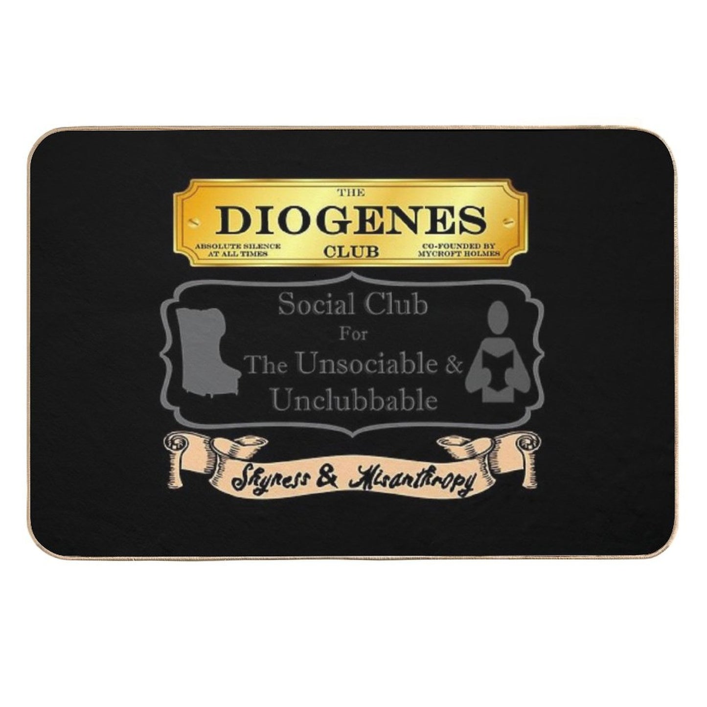 Mycroft Holmes - Diogenes Club - For The Unsociable & Unclubbable Rapid-Drying Bath Mat