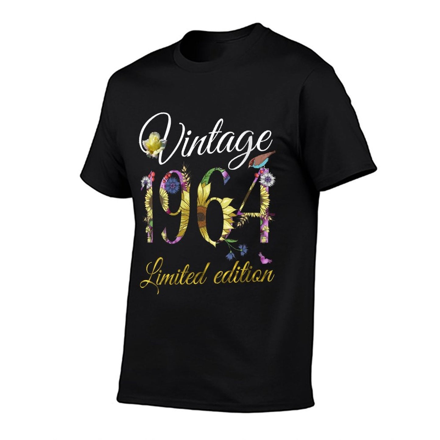 Womens Vintage 1964 60 Year Old Sunflowers Floral 60th Birthday Stretchy T-Shirt